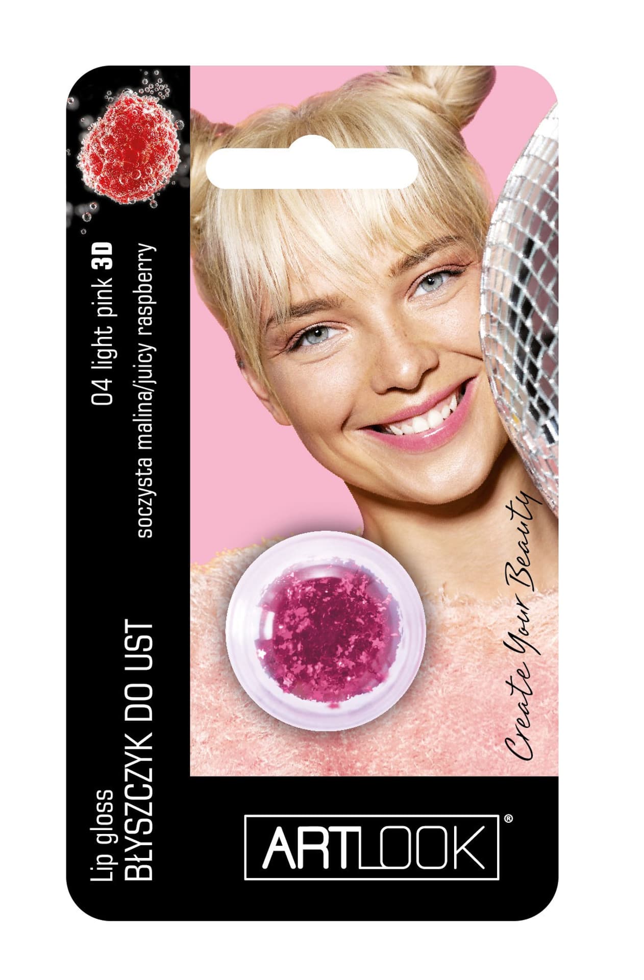 

ART LOOK Błyszczyk do ust 3D nr 04 light pink - soczysta malina 1szt