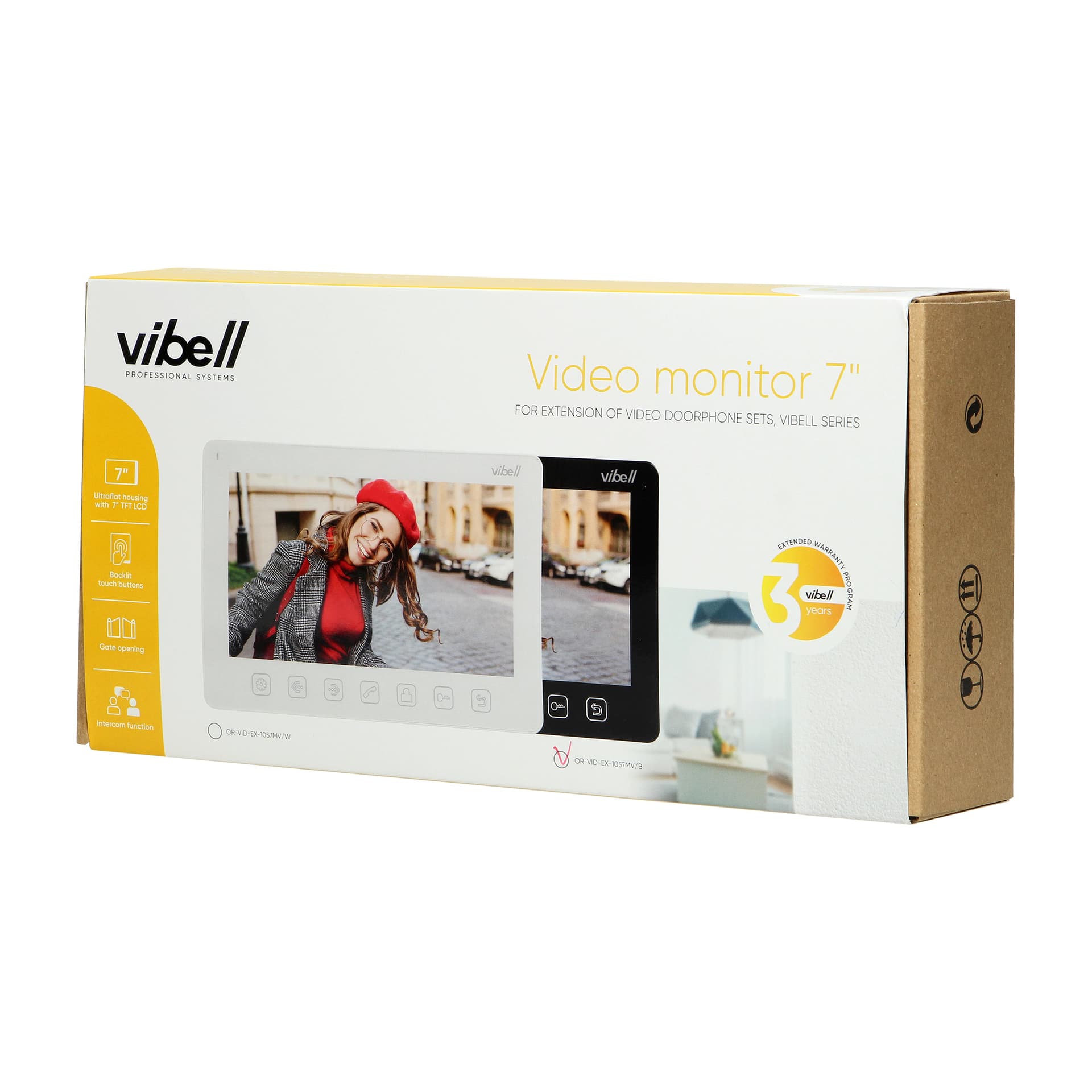 

Wideo monitor bezsłuchawkowy, kolorowy, LCD 7 do zastosowania w systemach VIBELL, czarny