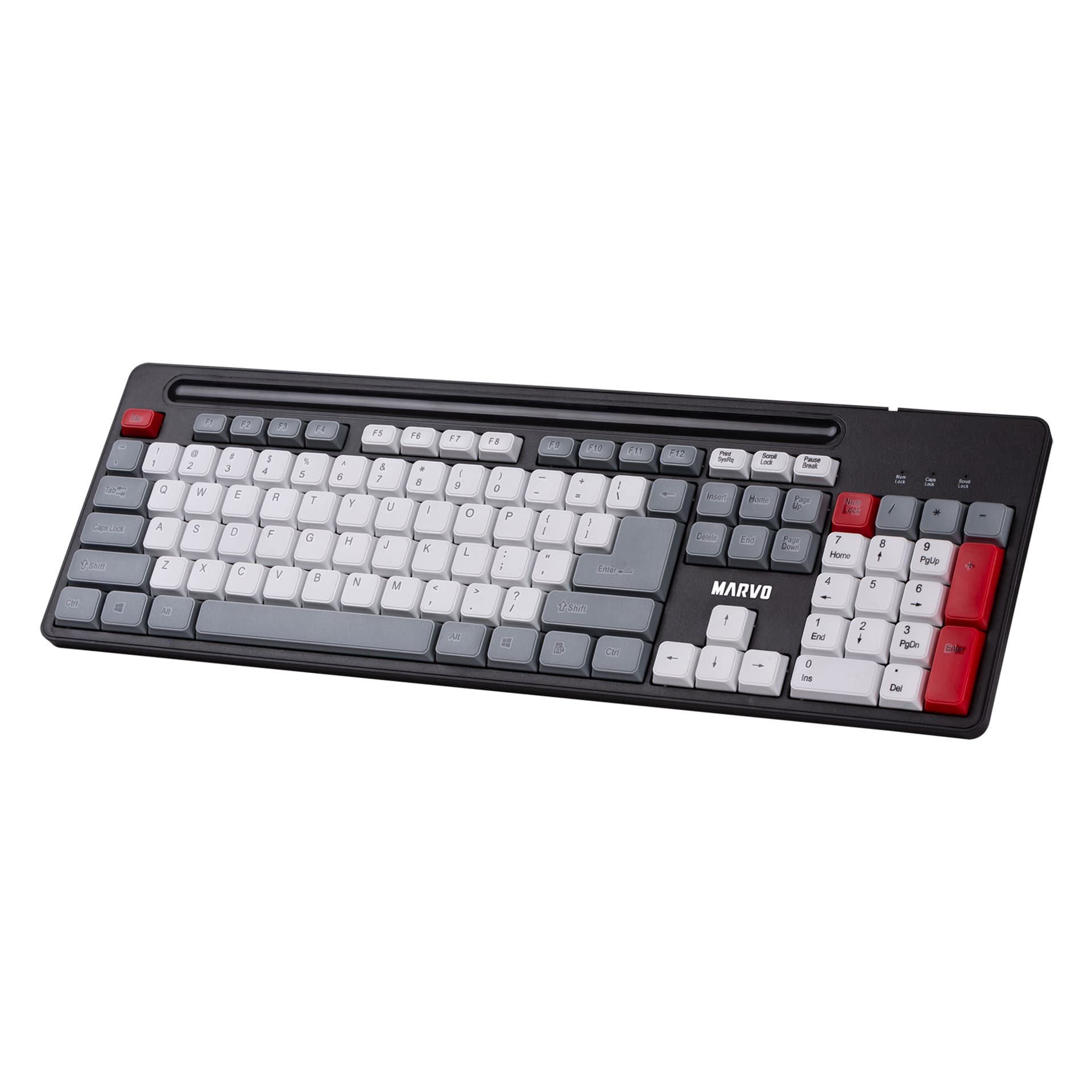 

Marvo KB005, klawiatura US, klasyczna, przewodowa (USB), czarno-czerwona, Usb)/czarno-czerwon
