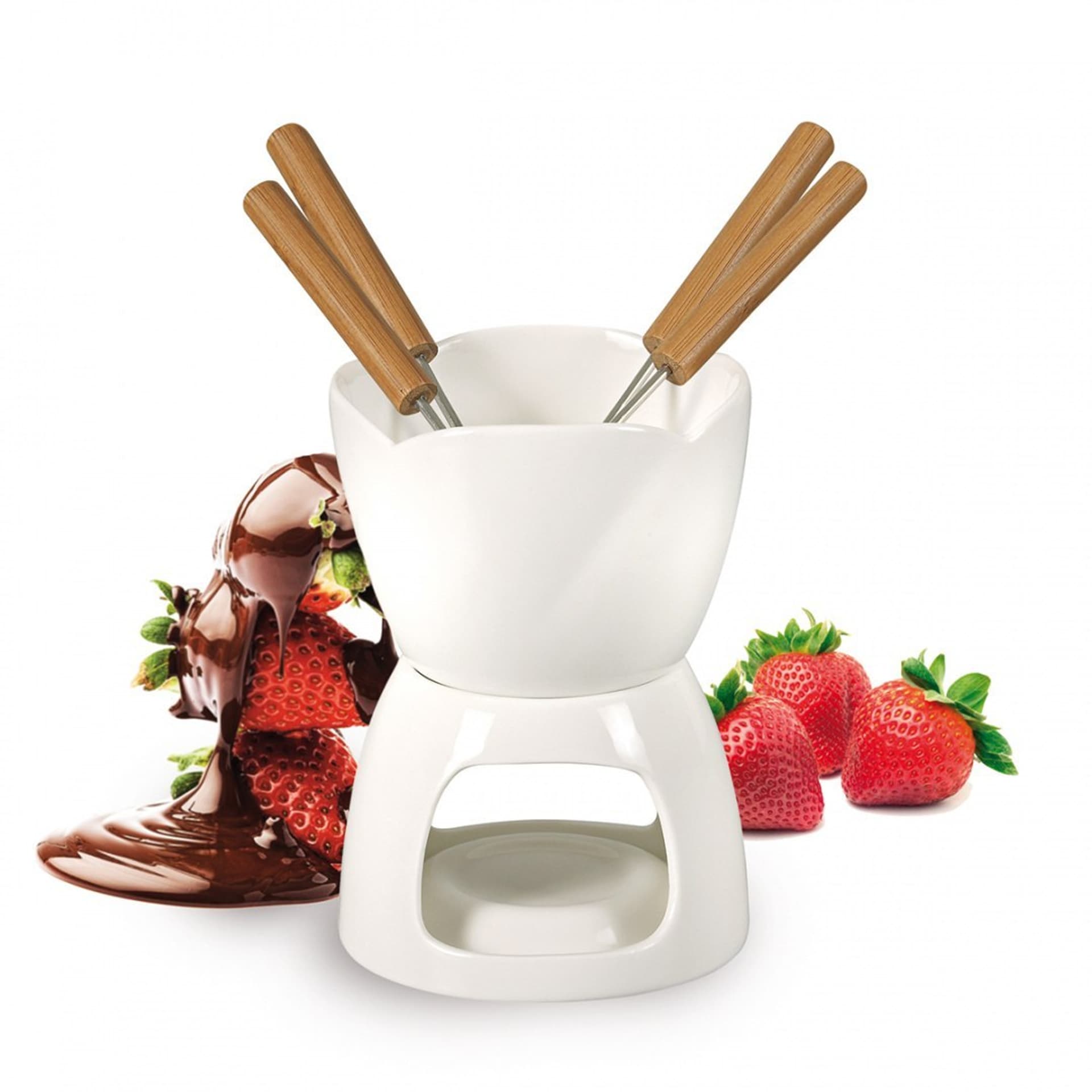 

ZESTAW DO FONDUE CZEKOLADOWEGO + WIDELCZYKI BANQUET BIANCA