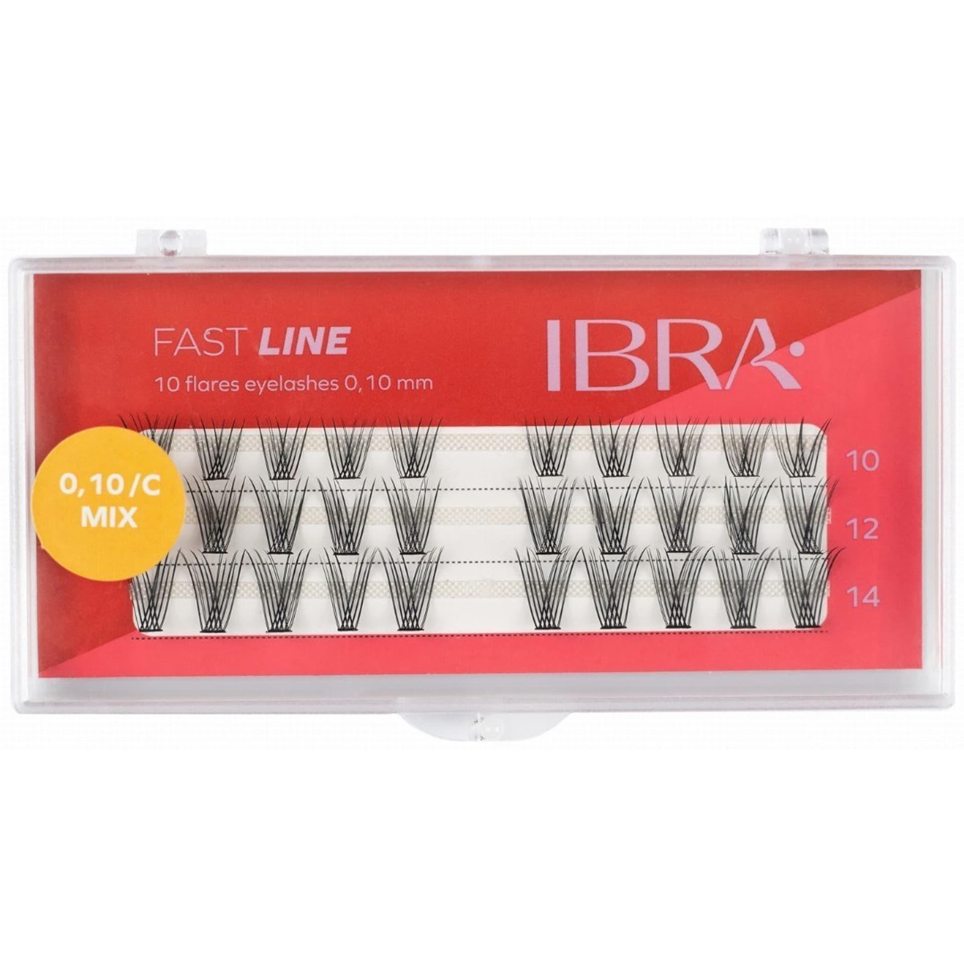 

IBRA Kępki rzęs FAST LINE 0.10/C - Mix (10,12,14mm) 1op.