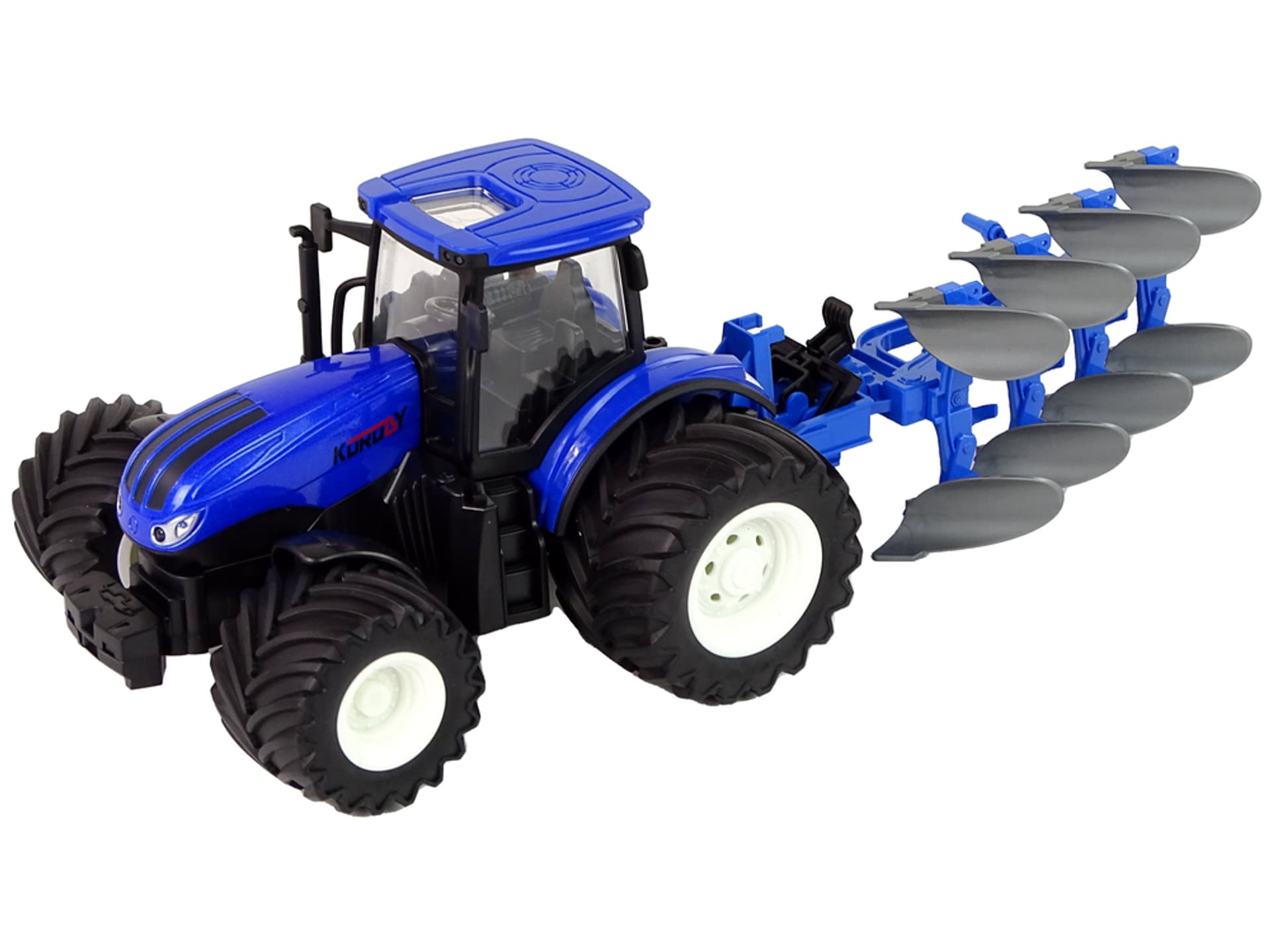

Traktor Zdalnie Sterowany 1:24 Niebieski Pług Metal