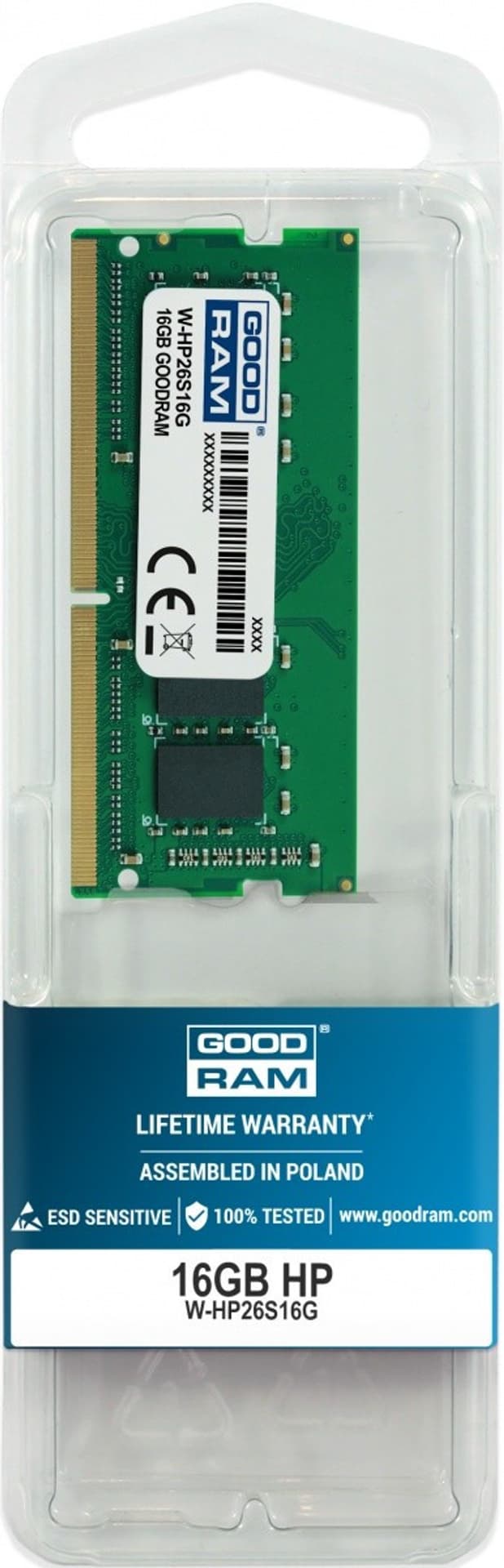

Pamięć GoodRam (DDR4 SO-DIMM; 1 x 16 GB; 2666 MHz; CL19)