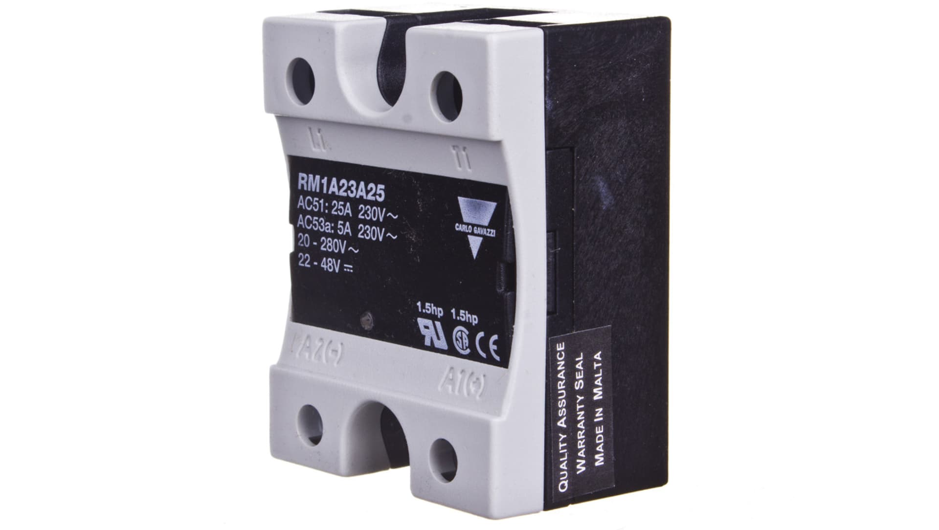 

Przekaźnik półprzewodnikowy jednofazowy 24-265V AC 25A 20-280VAC/22-48VDC RM1A23A25