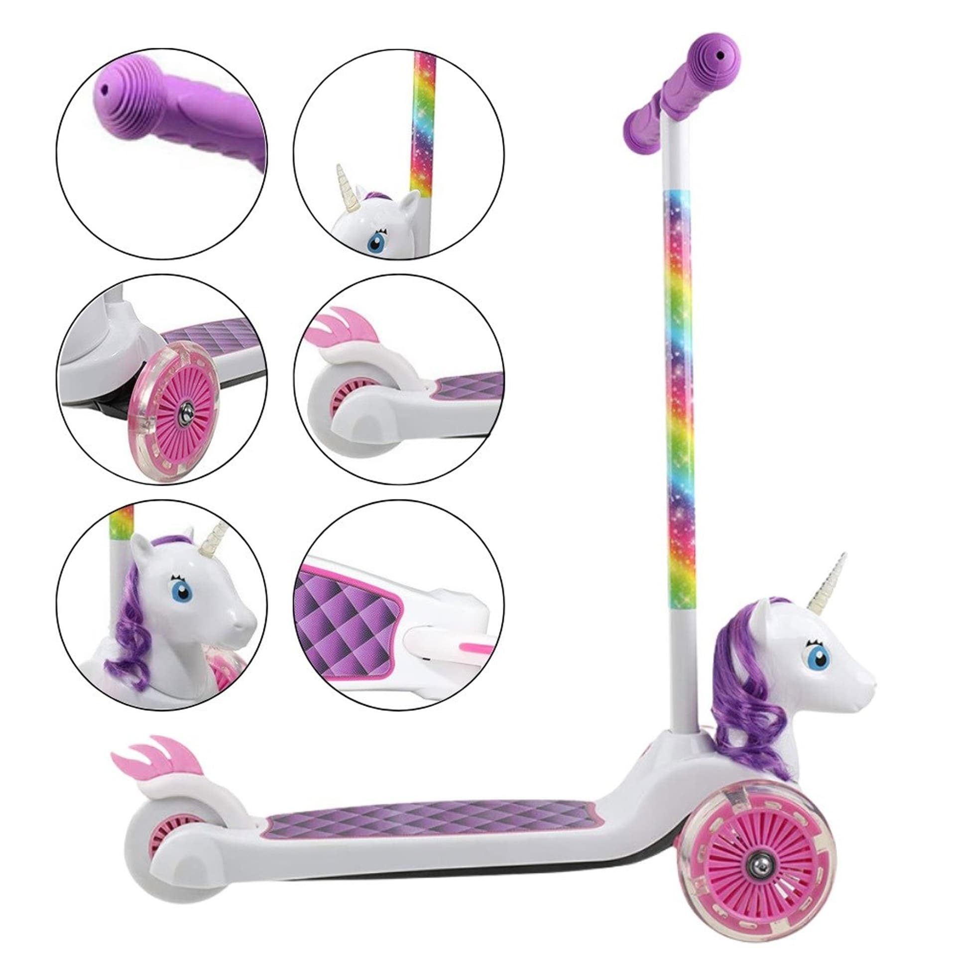 

Hulajnoga dla dzieci trójkołowa balansowa 3D Jednorożec - Unicorn Scooter