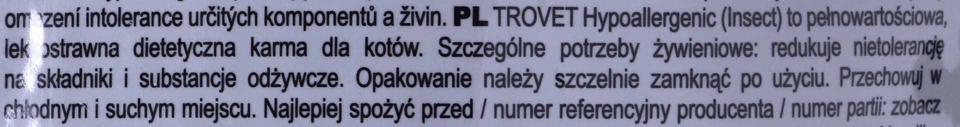 

Trovet IRD 500 g świeże owady, dla kotów
