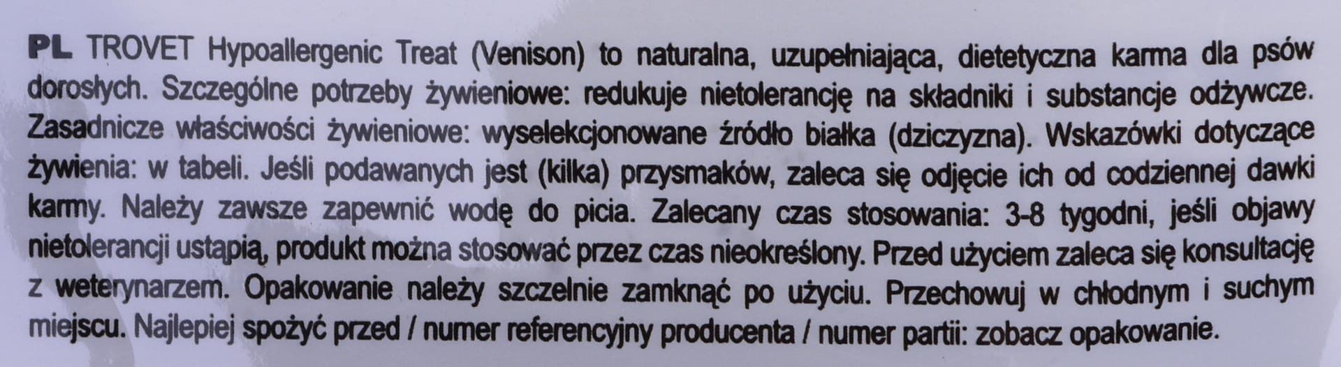 

Trovet HVT Venison 250 g dziczyzna, przysmak dla psów