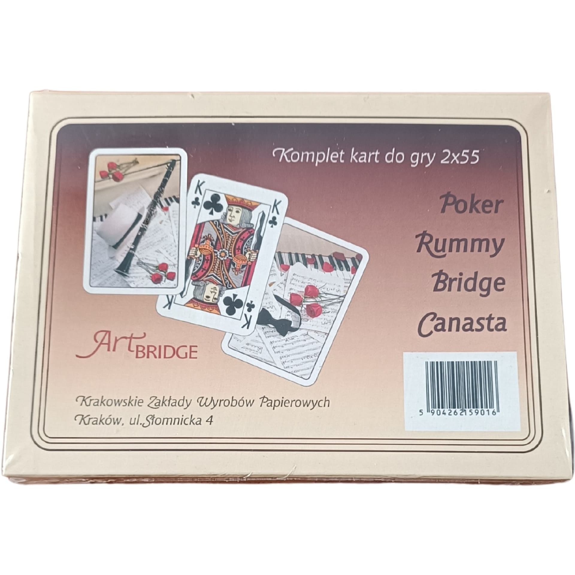 

Karty do gry 2x55 kart (2 talie) Art.BRIDGE No830, 2 talie) art.bridge no83