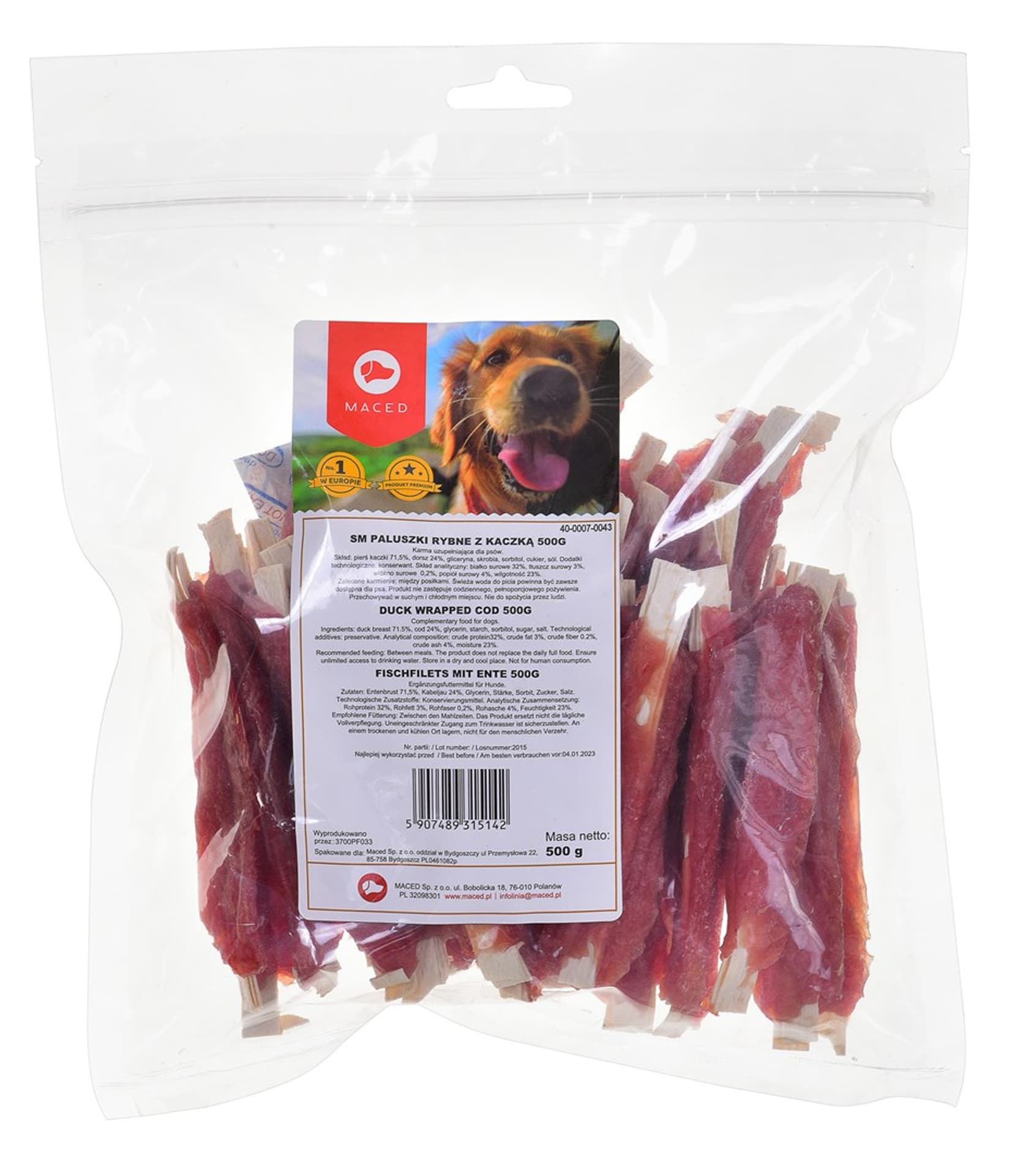 

MACED SM PALUSZKI RYBNE Z KACZKĄ 500g