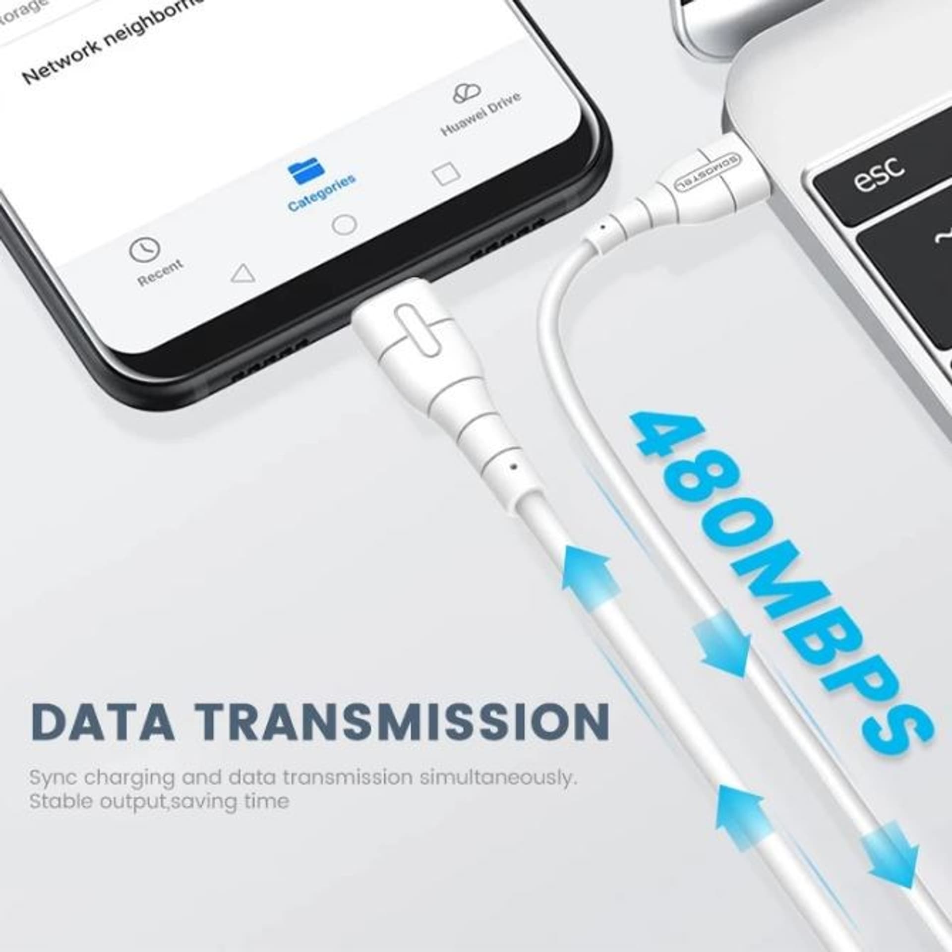 

SOMOSTEL KABEL DO TELEFONU TYP-C 1M FAST CHARGING 3.1A SMS-BP14 BLACK