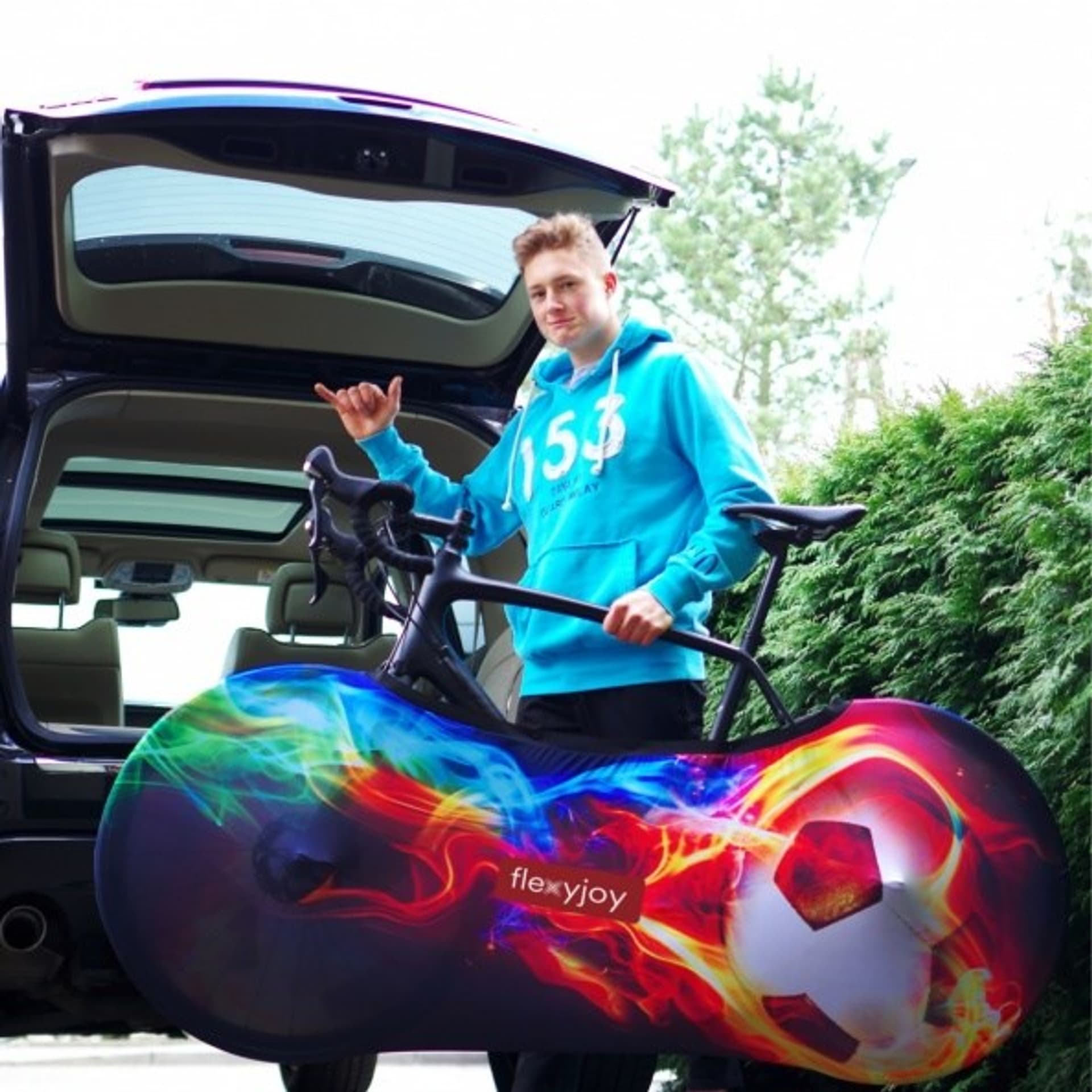 

FLEXYJOY ELASTYCZNY UNIWERSALNY POKROWIEC NA ROWER Z ETUI TRANSPORTOWYM WIELOKOLOROWY FJB720