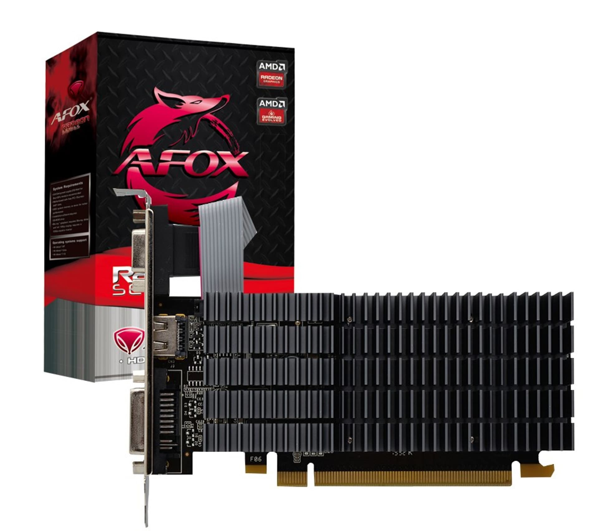 

AFOX RADEON R5 230 2GB DDR3 64BIT DVI HDMI VGA LP PASSIVE AFR5230-2048D3L9