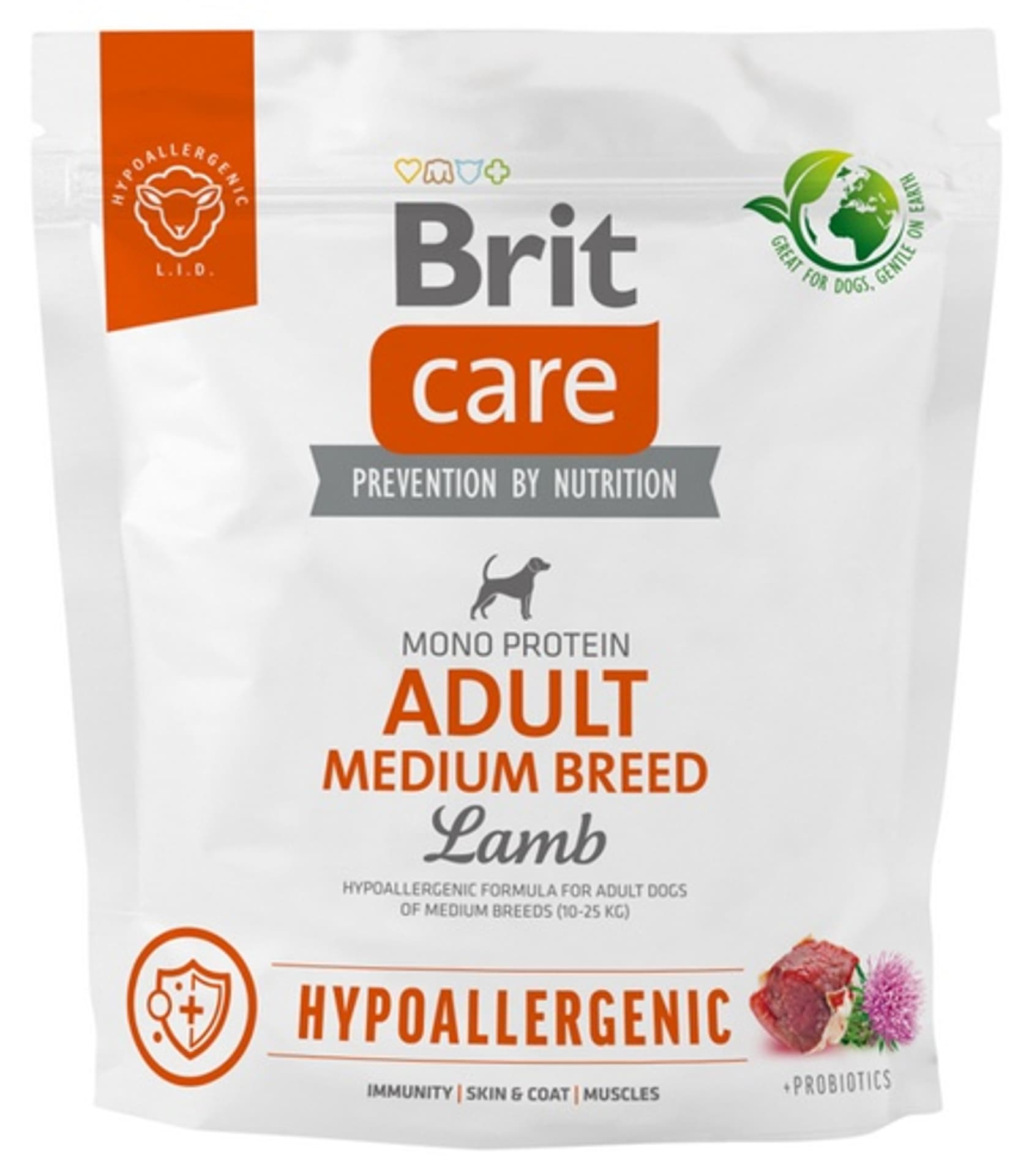 

Brit Care Dog Hypoallergenic Adult Medium Lamb 1kg