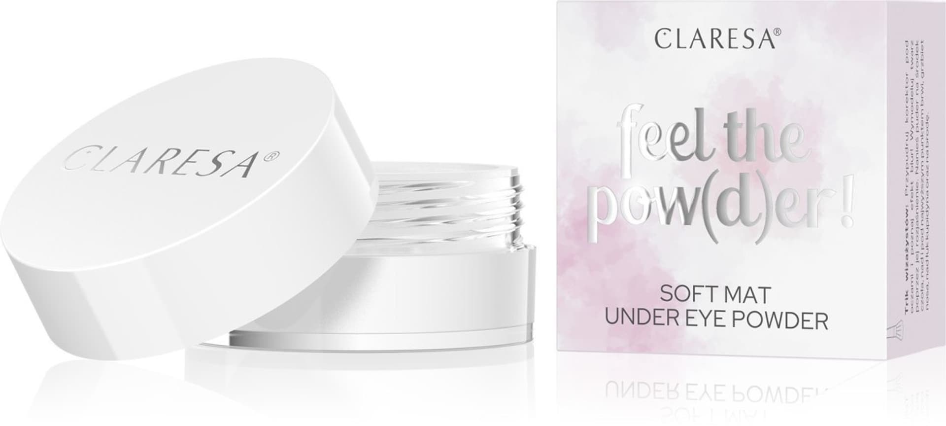 

CLARESA Puder sypki pod oczy Feel The Pow(D)er! nr 01 white 6g, D)er! nr 01 white 6