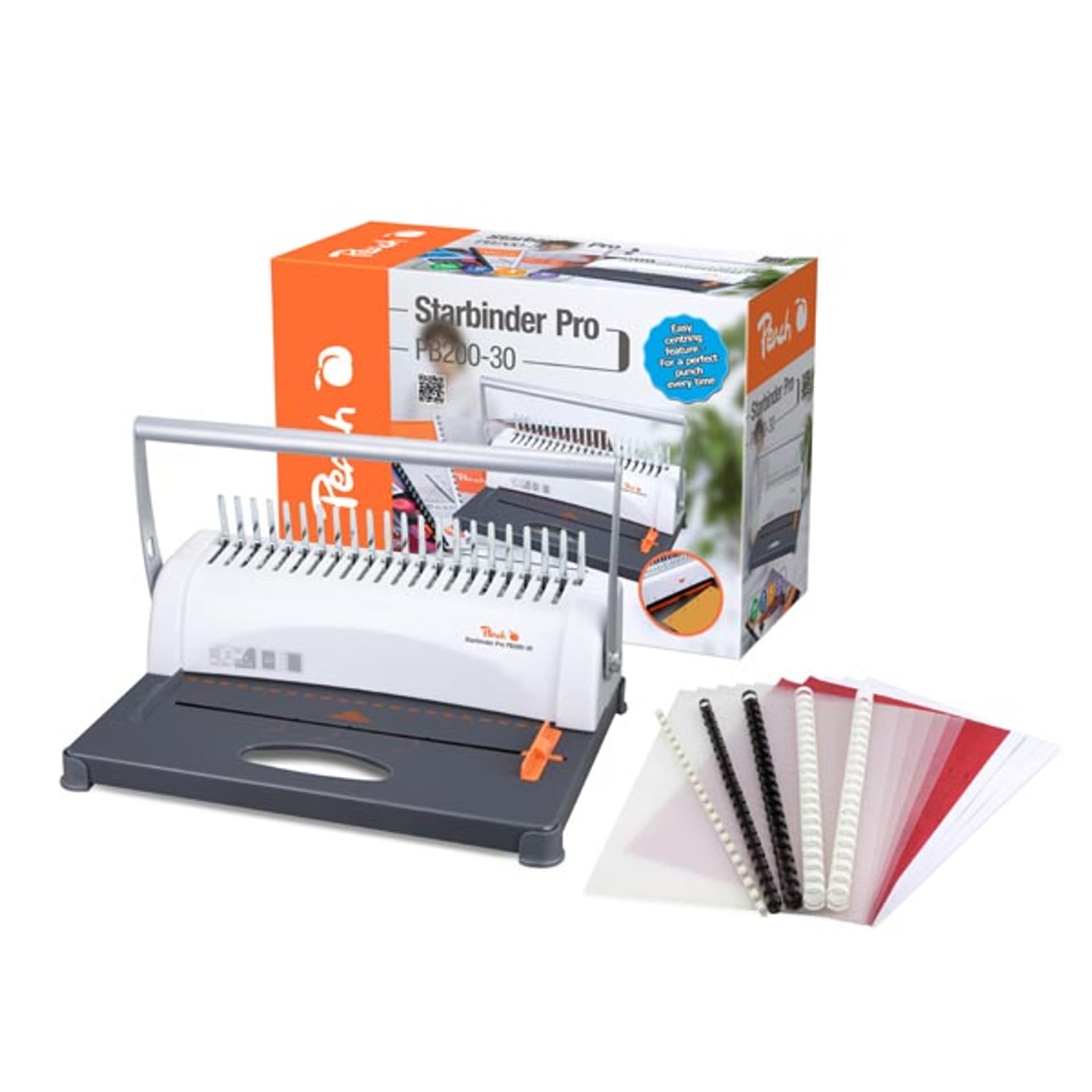 

Peach Bindownica grzebieniowa PB200-30, dla na plastikowe grzbiety, A4