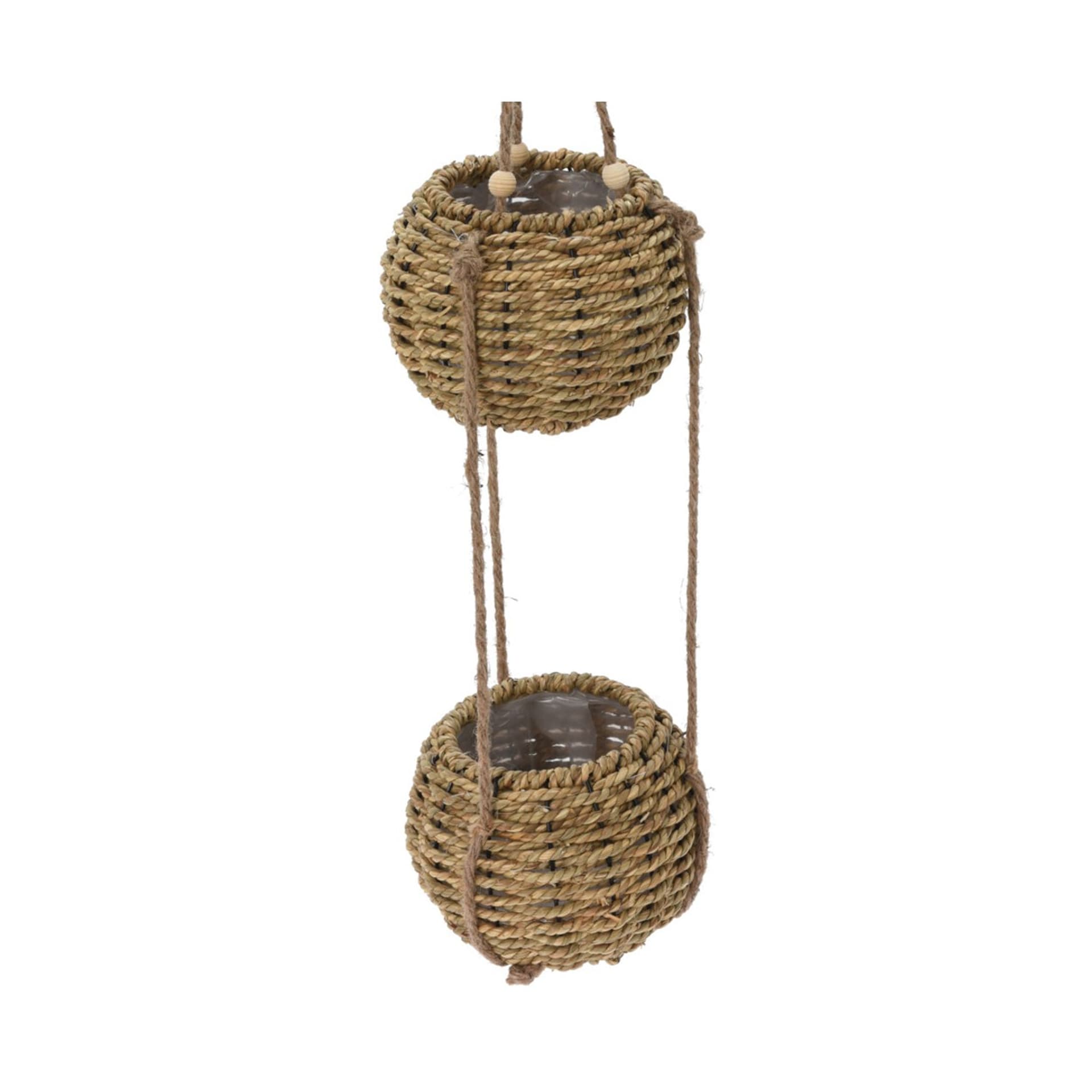 

Donica wisząca podwójna rattan 72 cm
