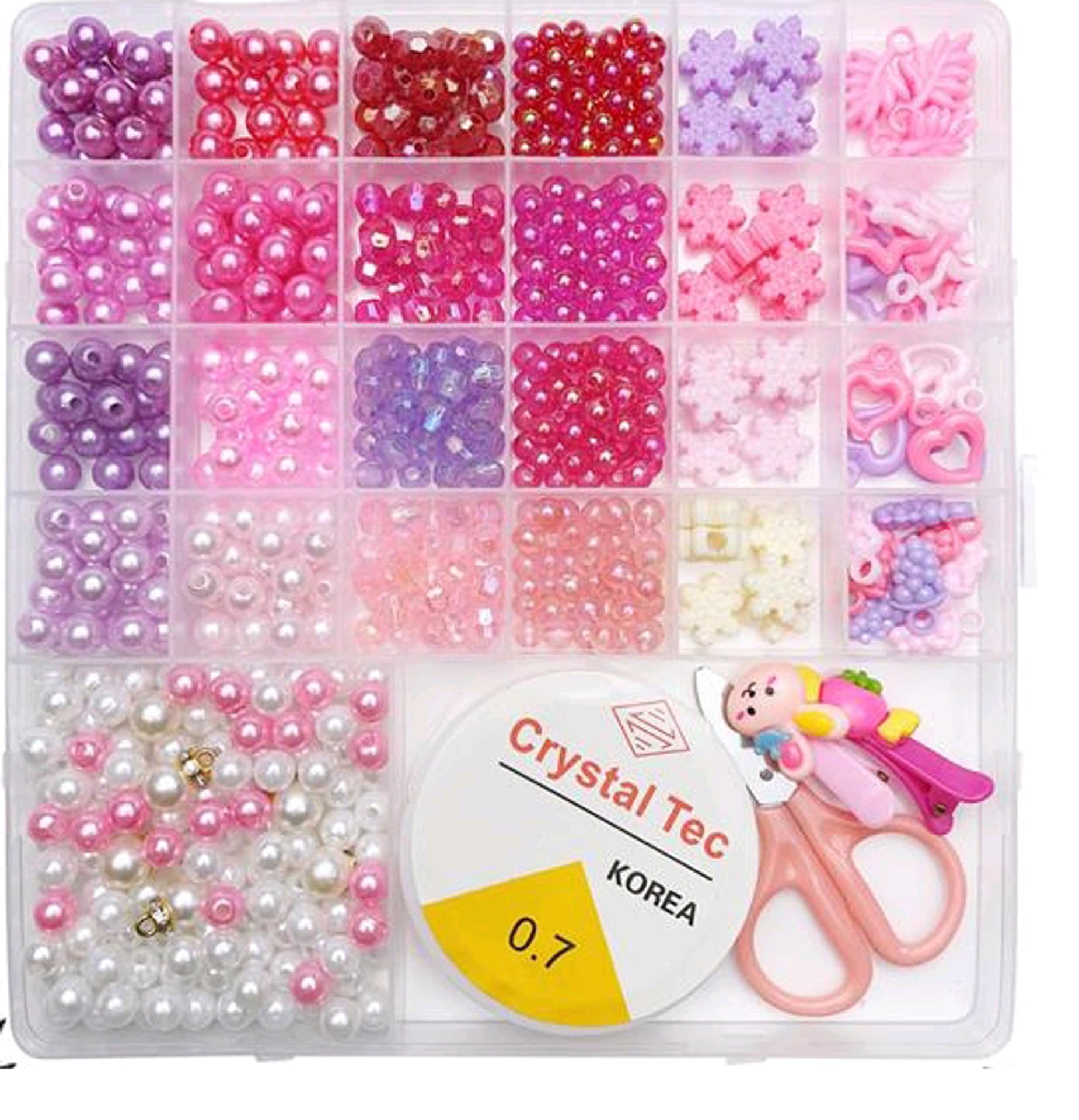 

Zestaw koralików różowy