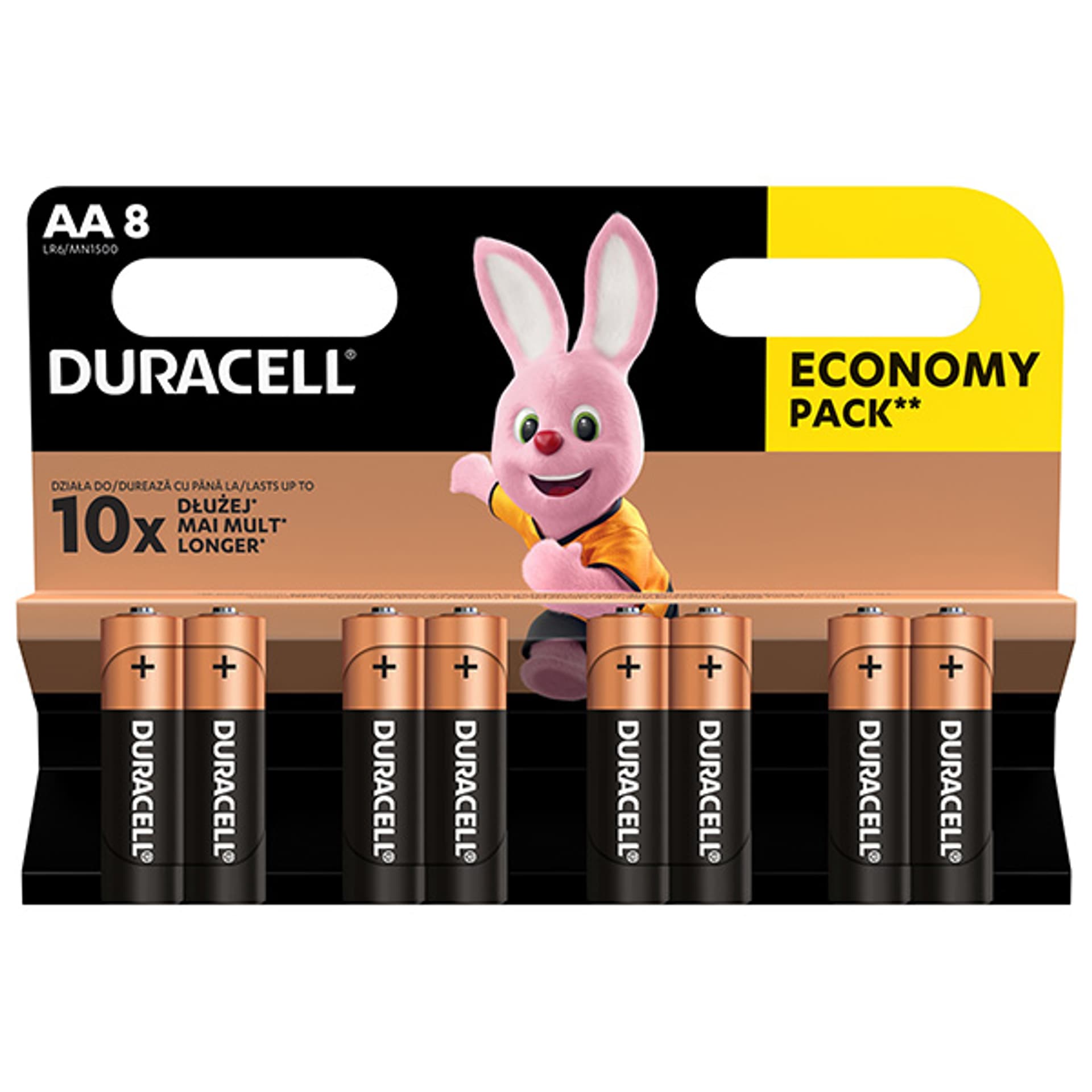 

Bateria alkaliczna, AA, 1.5V, Duracell, blistr, 8-pack, 42303, Basic