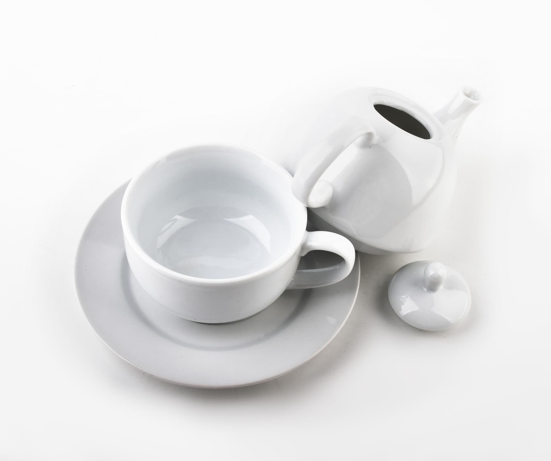

BASIC Dzbanek z filiżanką Tea For one fliż:8,8xh5,6cm/spod:15cm/dzban:9x14xh10cm