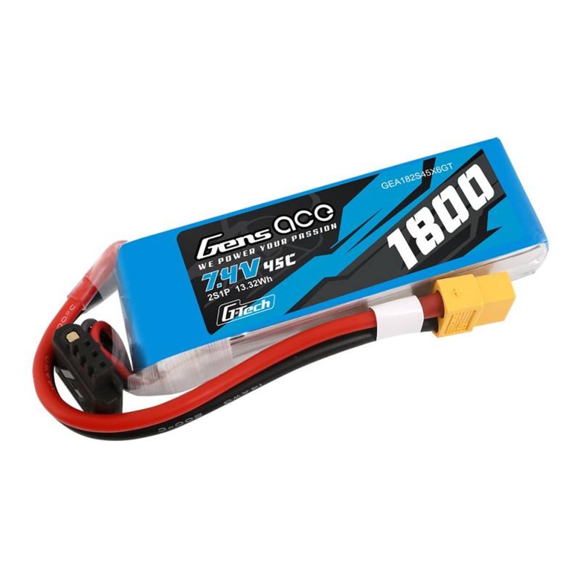 

Akumulator GensAce G-Tech LiPo 1800mAh 7.4V 45C 2S1P XT60