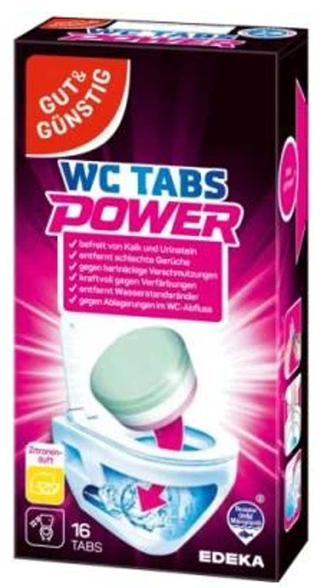 

G&G WC Tabs Power Zitronen Tabletki Czyszczące 16 szt.