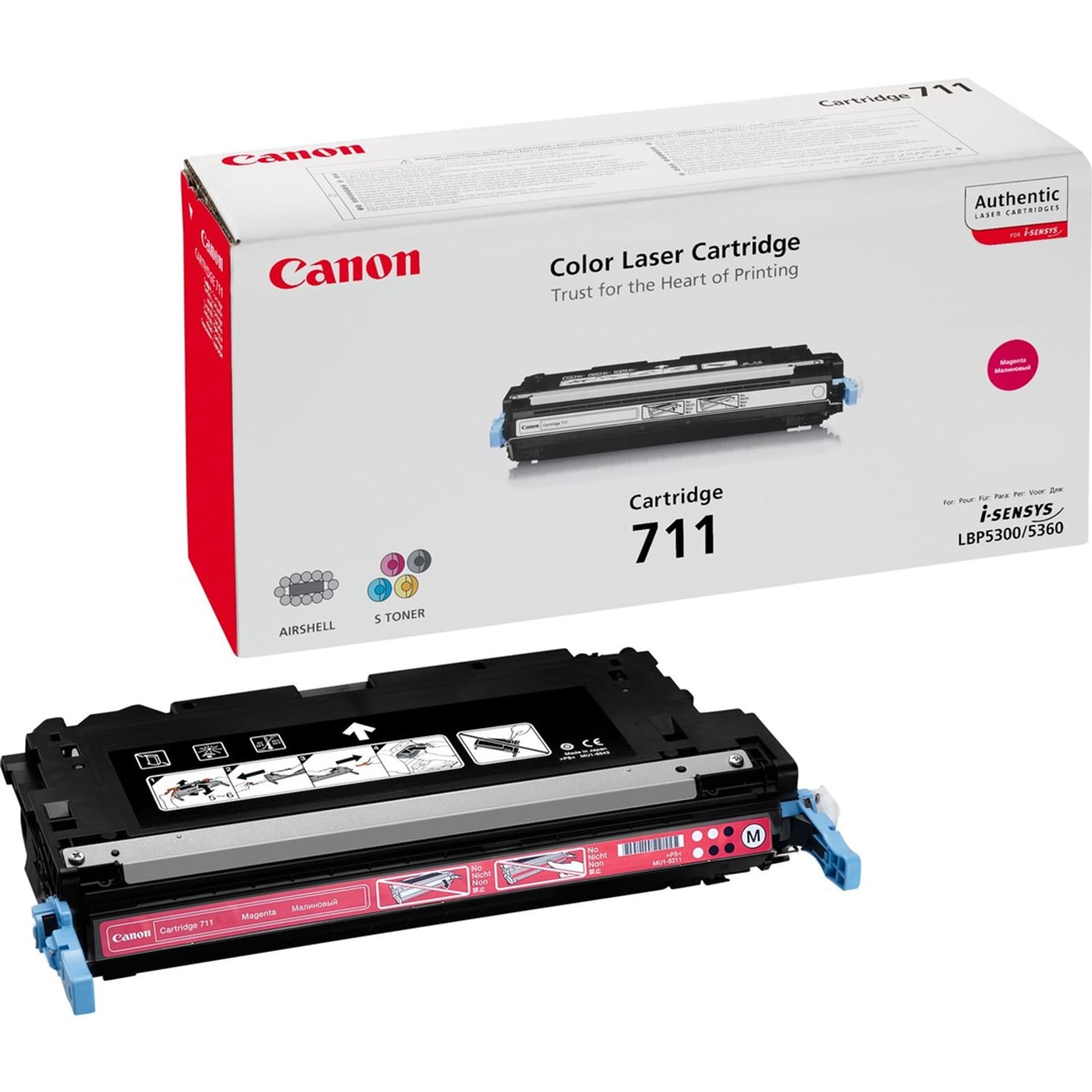 

Canon oryginalny toner CRG711, magenta, 6000s, 1658B002, Canon LBP-5300, O