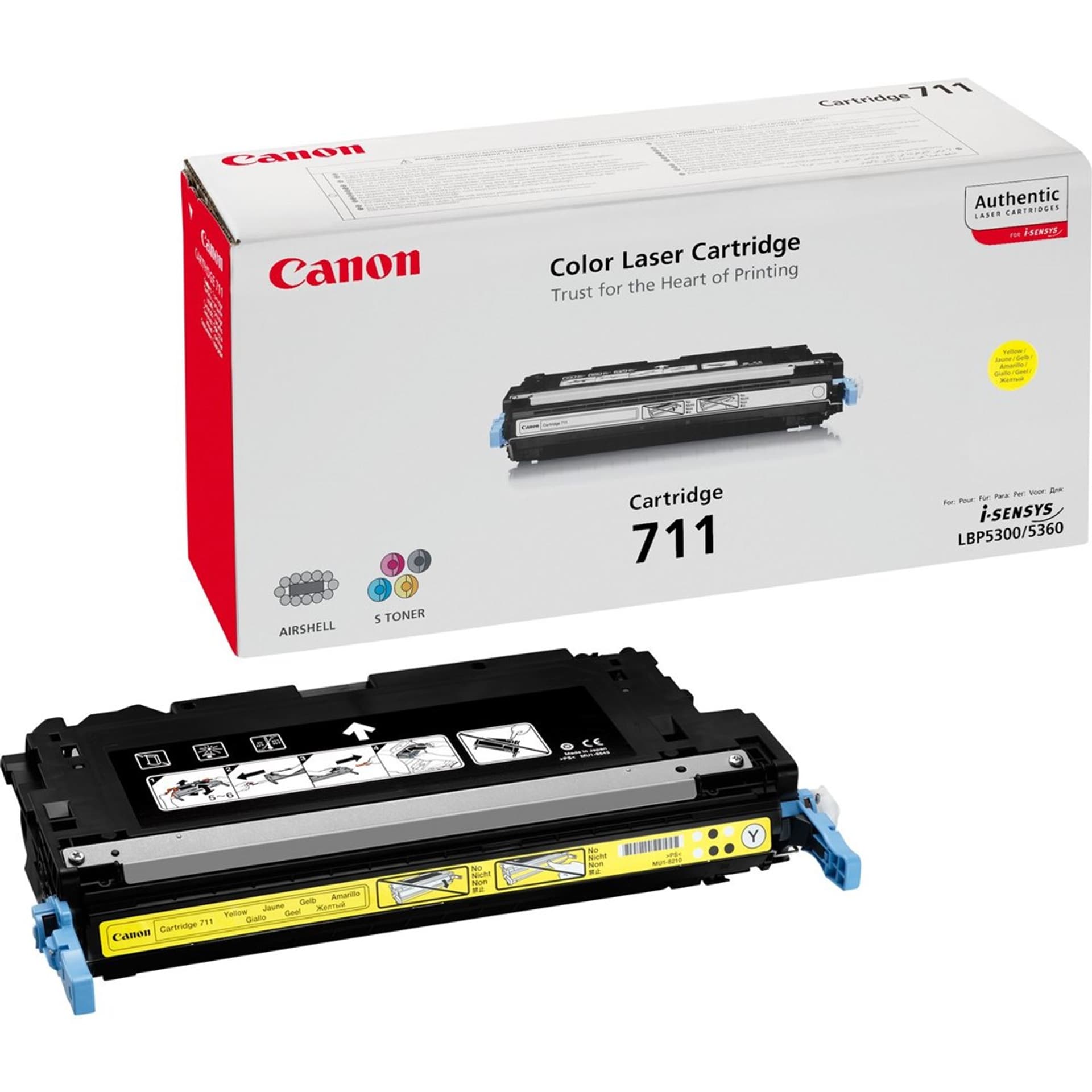 

Canon oryginalny toner CRG711, yellow, 6000s, 1657B002, Canon LBP-5300, O