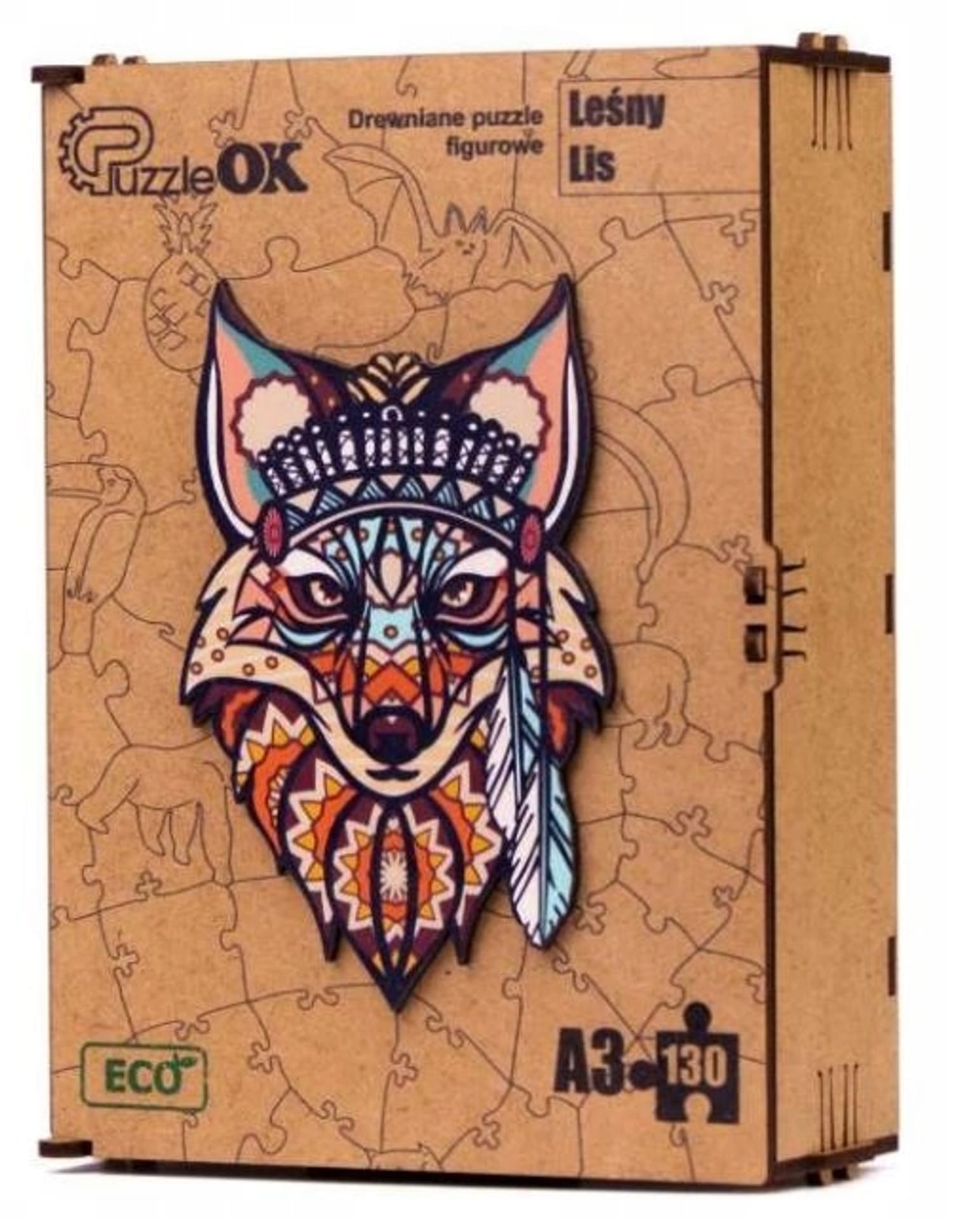 

PUZZLE DREWNIANE UKŁADANKA LEŚNY LIS LISEK KOLOROW