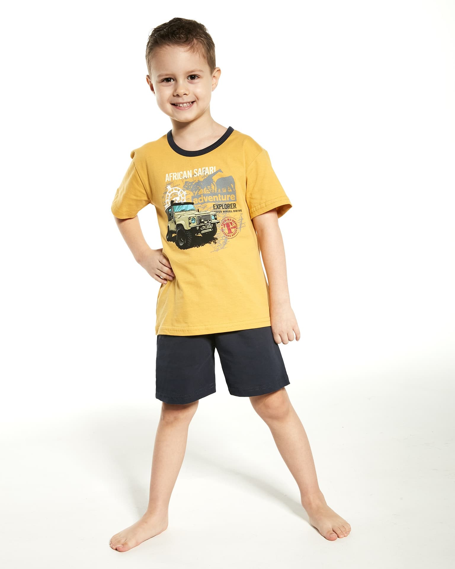 

PIŻAMA BOY KIDS 219/106 SAFARI KR (kolor miodowy, rozmiar 122-128)