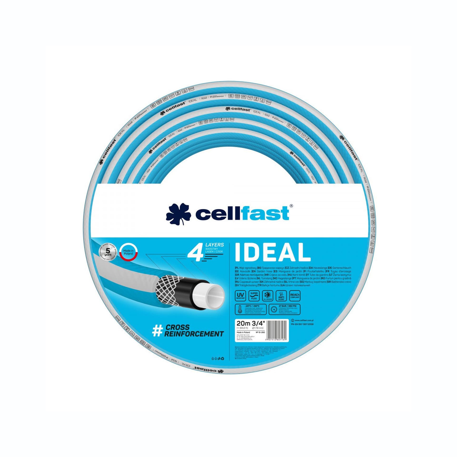 

Wąż ogrodowy Cellfast IDEAL 3/4" 20m