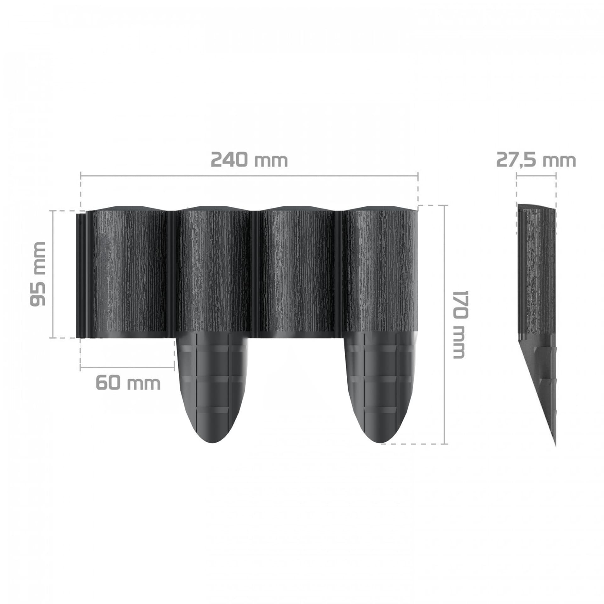 

Palisada ogrodowa Cellfast ECO 2,4 m antracytowa