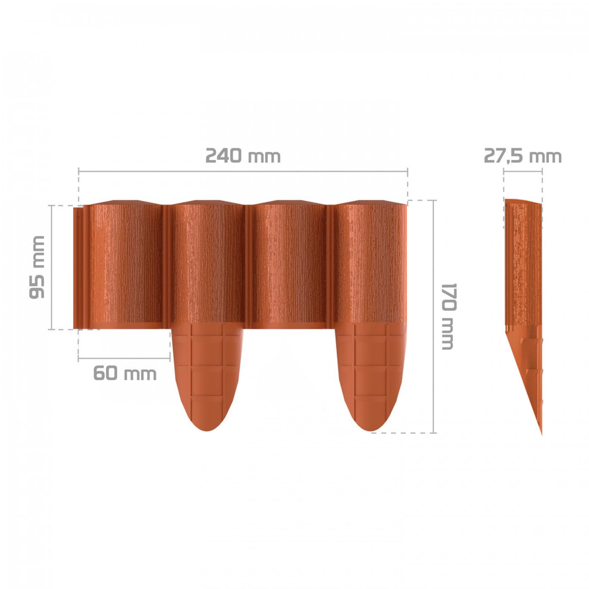 

Palisada ogrodowa Cellfast ECO 2,4 m ceglasta