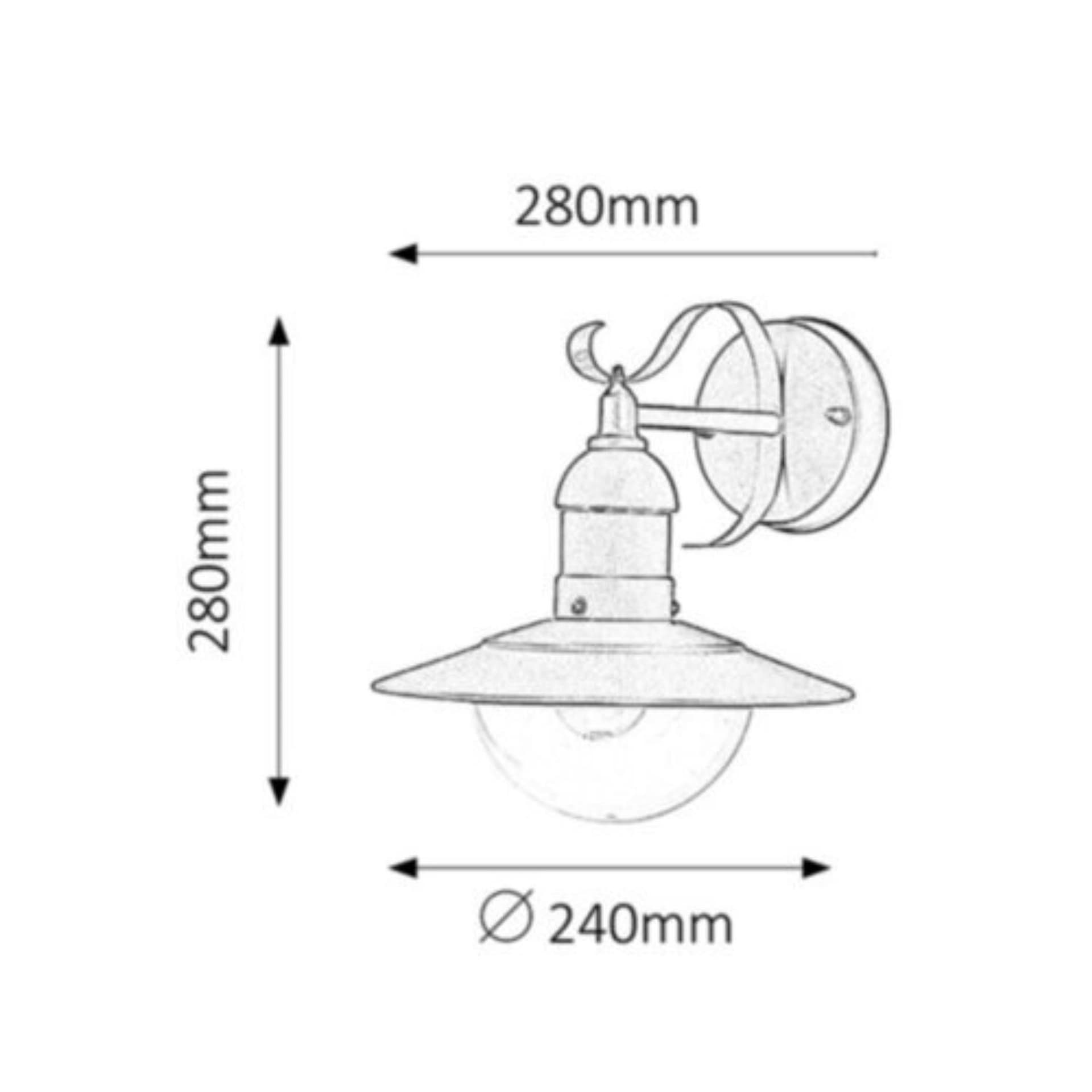 

Lampa zewn. Oslo czarny mat ceiling E27 60W IP44 8680