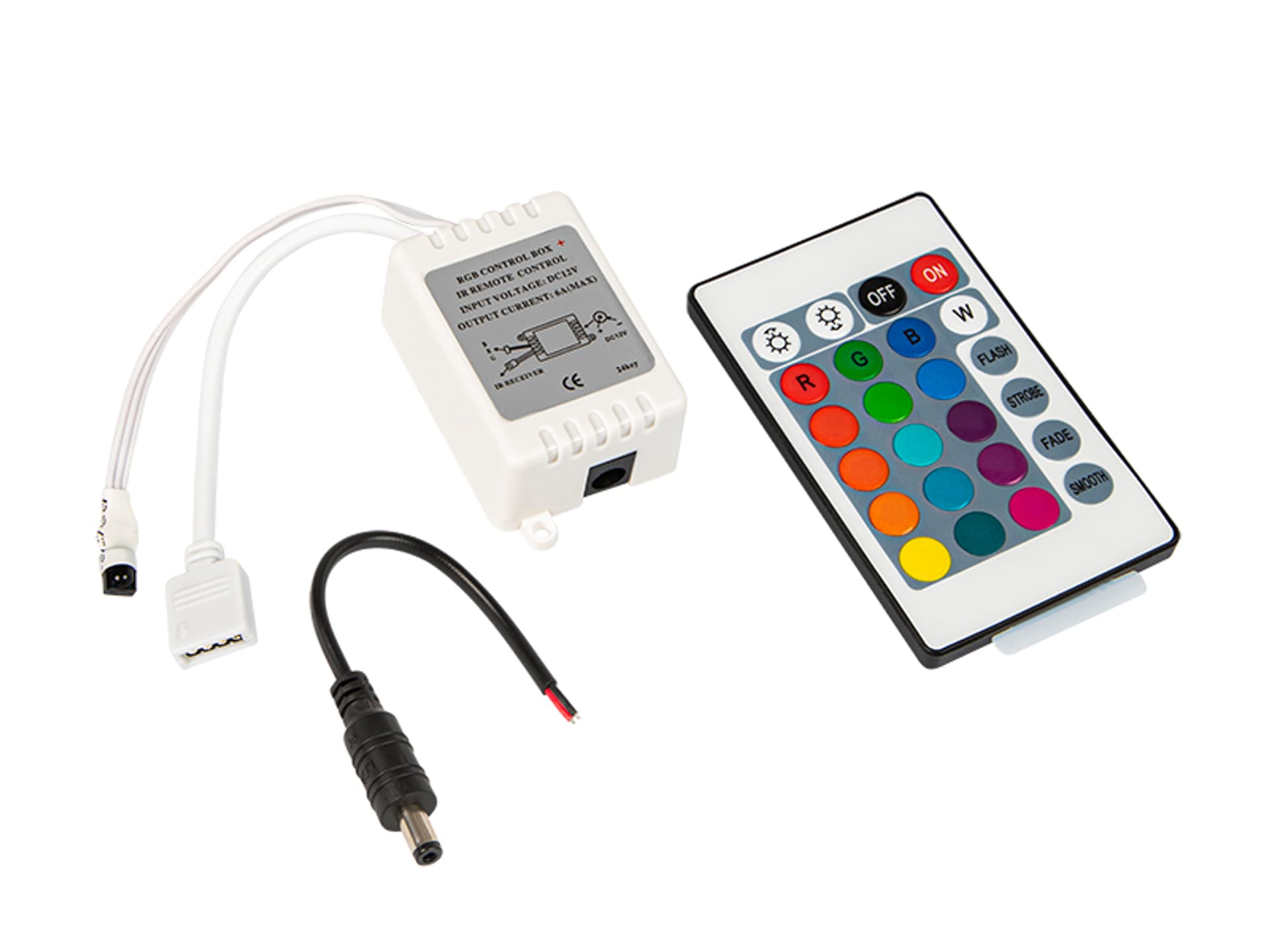 

Sterownik taśm LED RGB 24-KEY pil. IR HQ