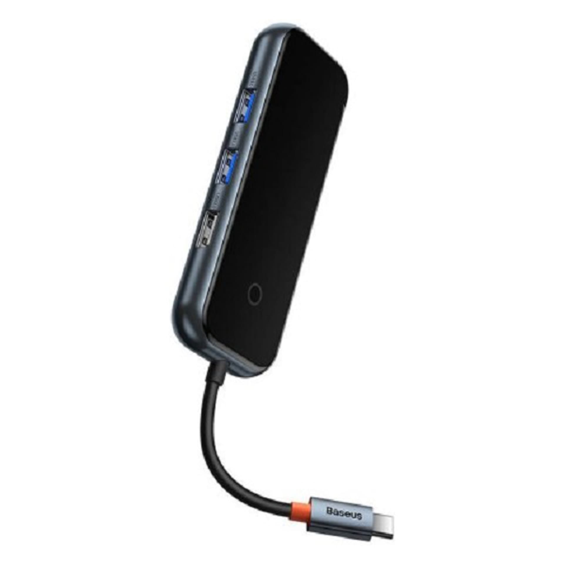 

Hub 5w1 Baseus AcmeJoy series USB-C do 2xUSB 3.0 + USB 2.0 + USB-C PD + RJ45 (szary)