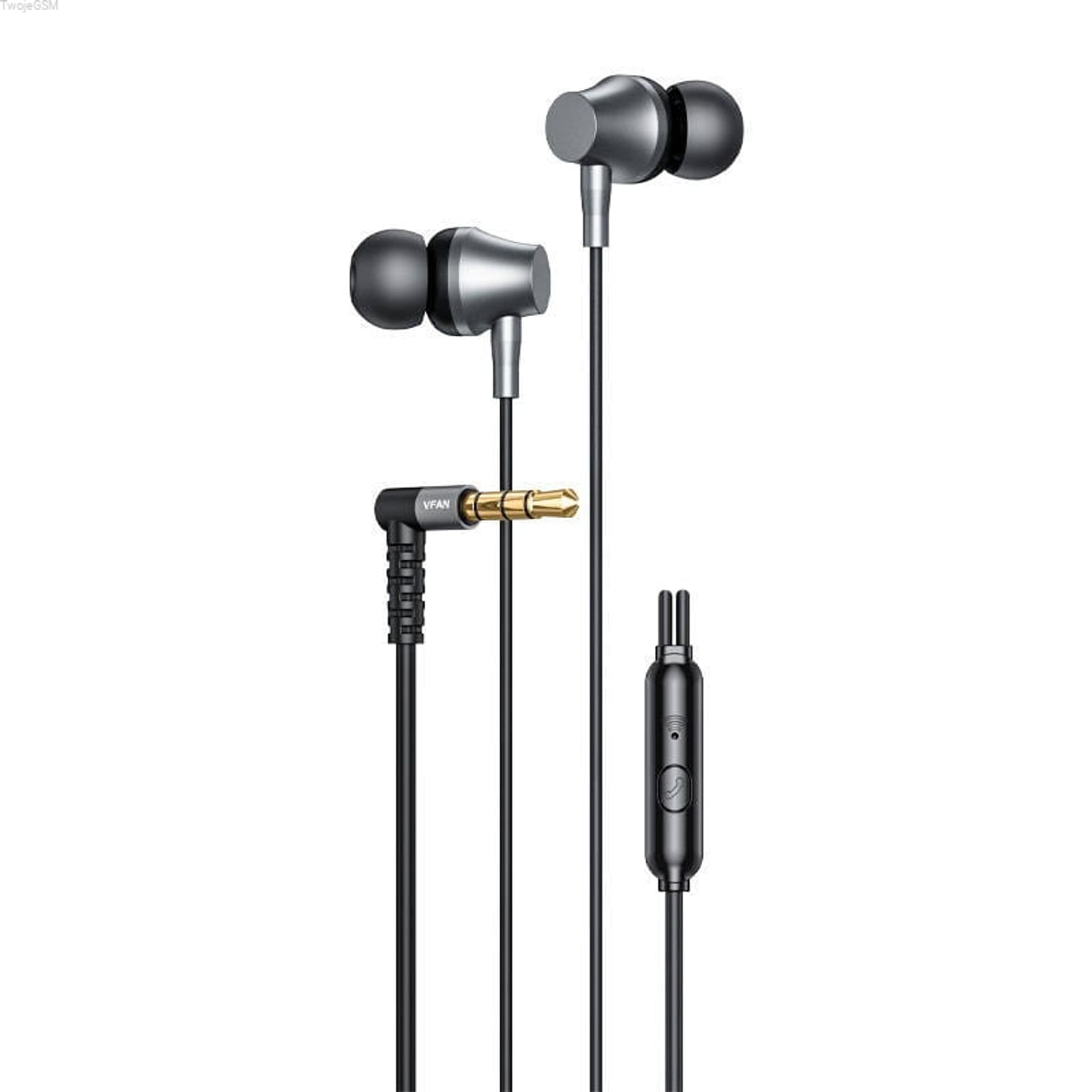 

Słuchawki dokanałowe VIPFAN 3.5 mm minijack wtyk
