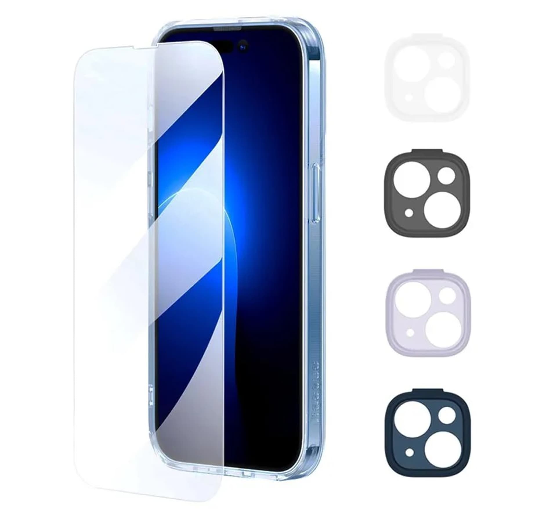 

Zestaw ochronny Baseus Illusion przeźroczyste etui, szkło hartowane i ramki na aparat do iPhone 14