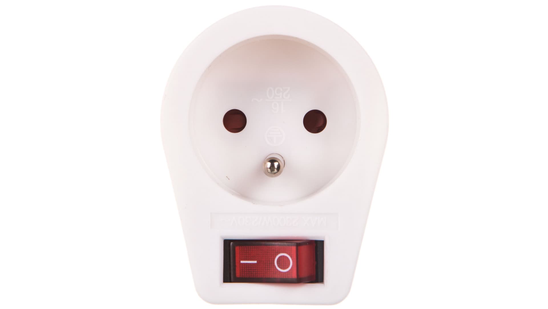 

Wtyczka-gniazdo z wyłącznikiem 10/16A 250V 2P+Z białe P0027