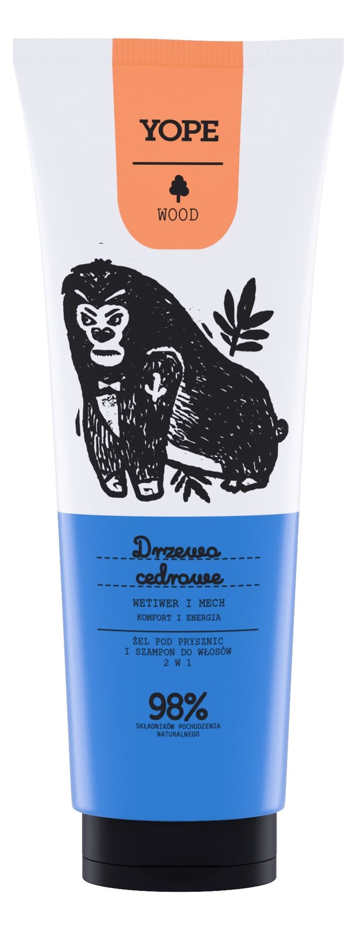 

Yope Wood 2in1 szampon i żel dla mężczyzn 2w1 Drzewo Cedrowe 250ml