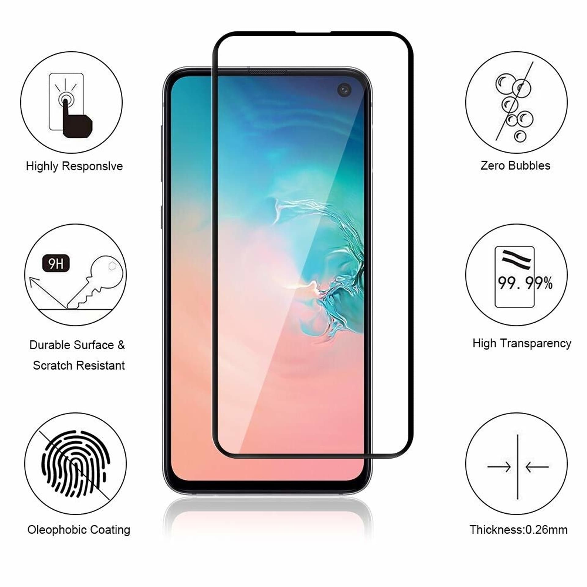 

Szkło hartowane 5D SAMSUNG GALAXY S10e Full Glue czarne