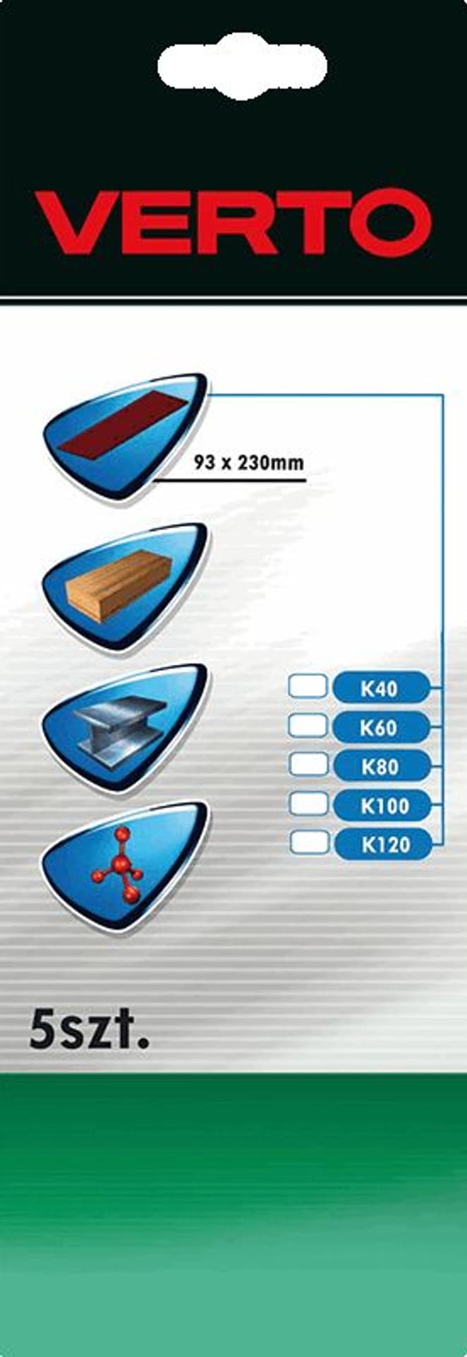 

Papiery ścierne 93 x 230 mm, K120, 5 szt.