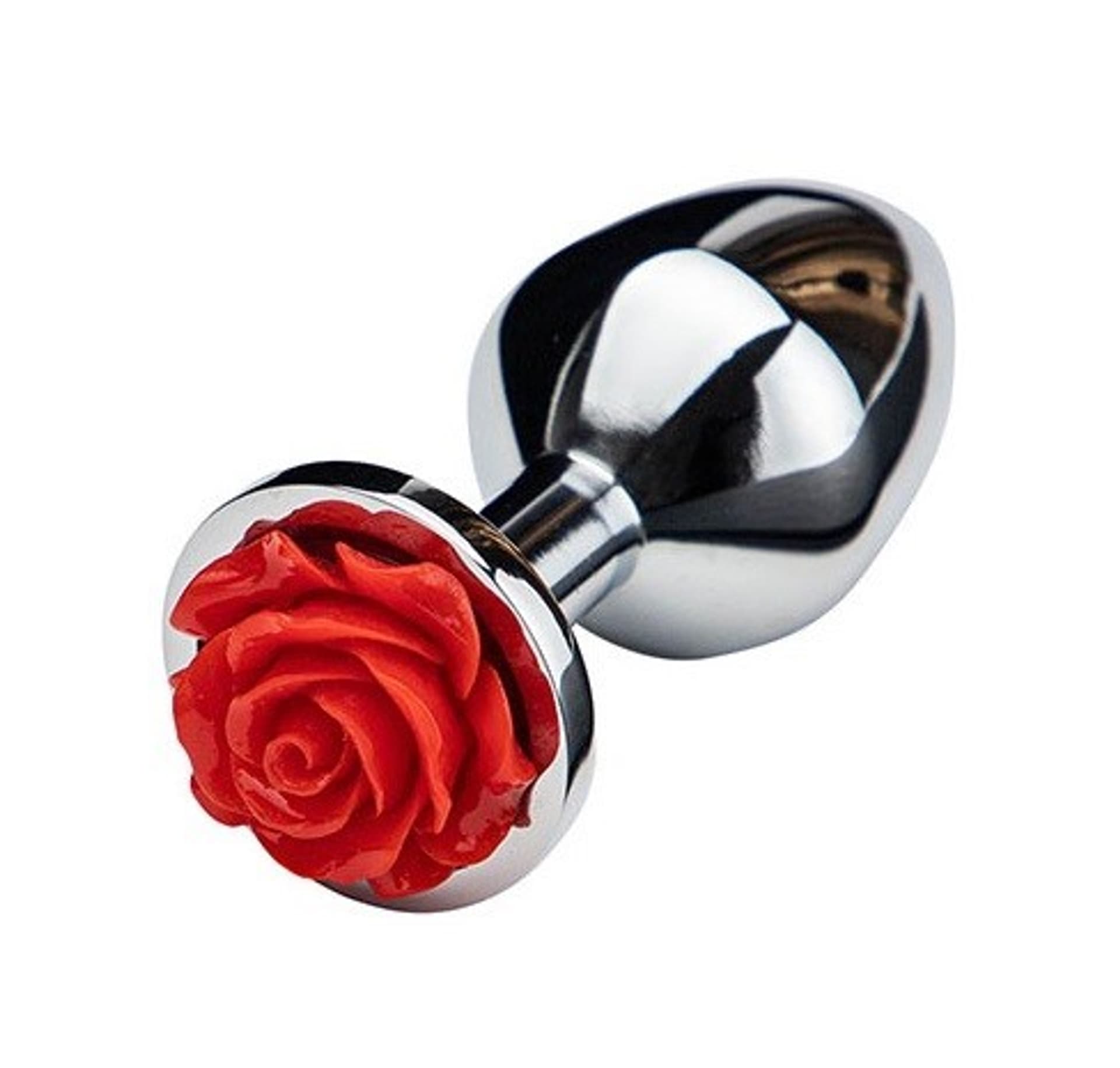 

Rose Pleasure Buttplug Small Silver/Red Guilty Toy