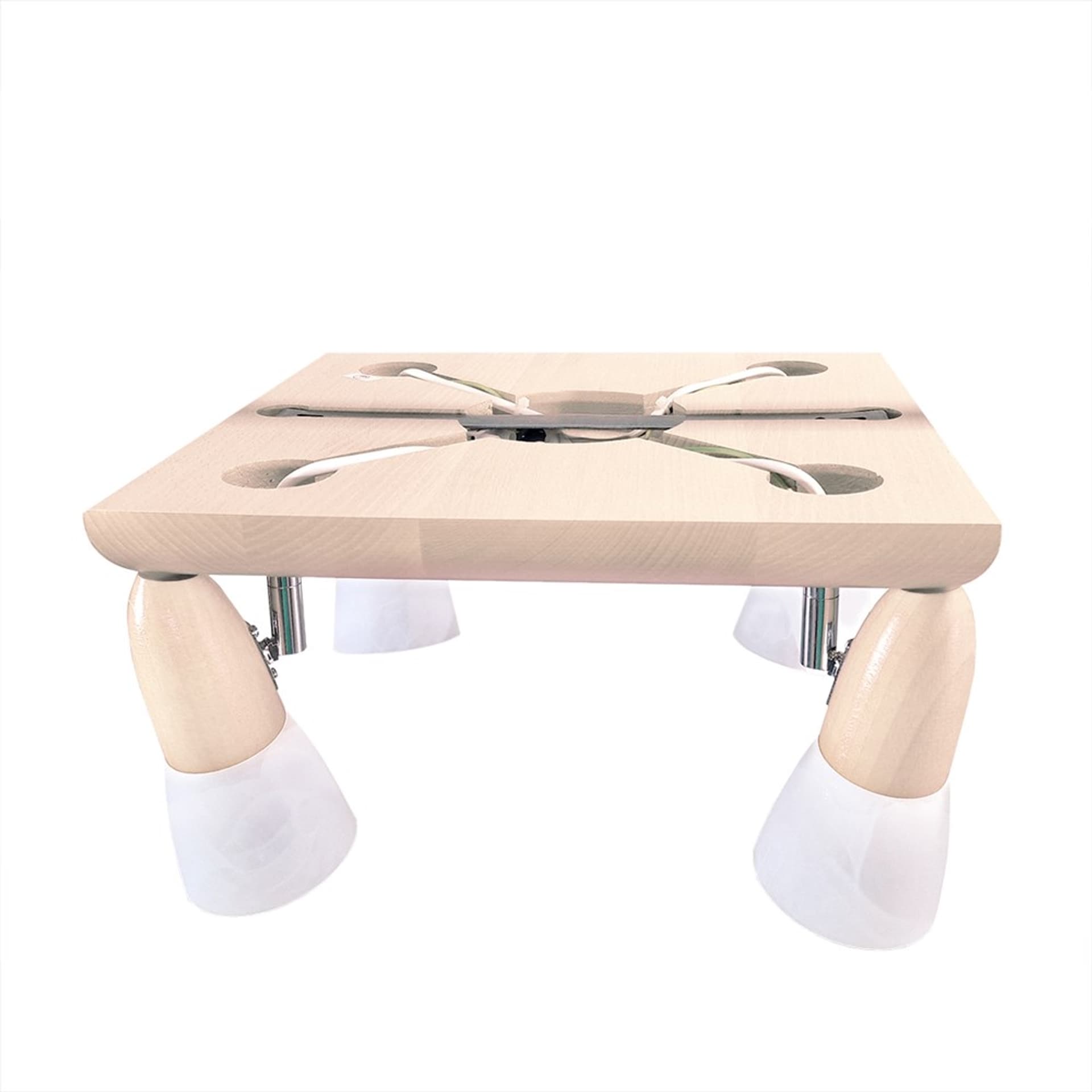 

Julietta Lampa Sufitowa 4xE14 Max.40W Dąb Bielony/Chrom/Biały