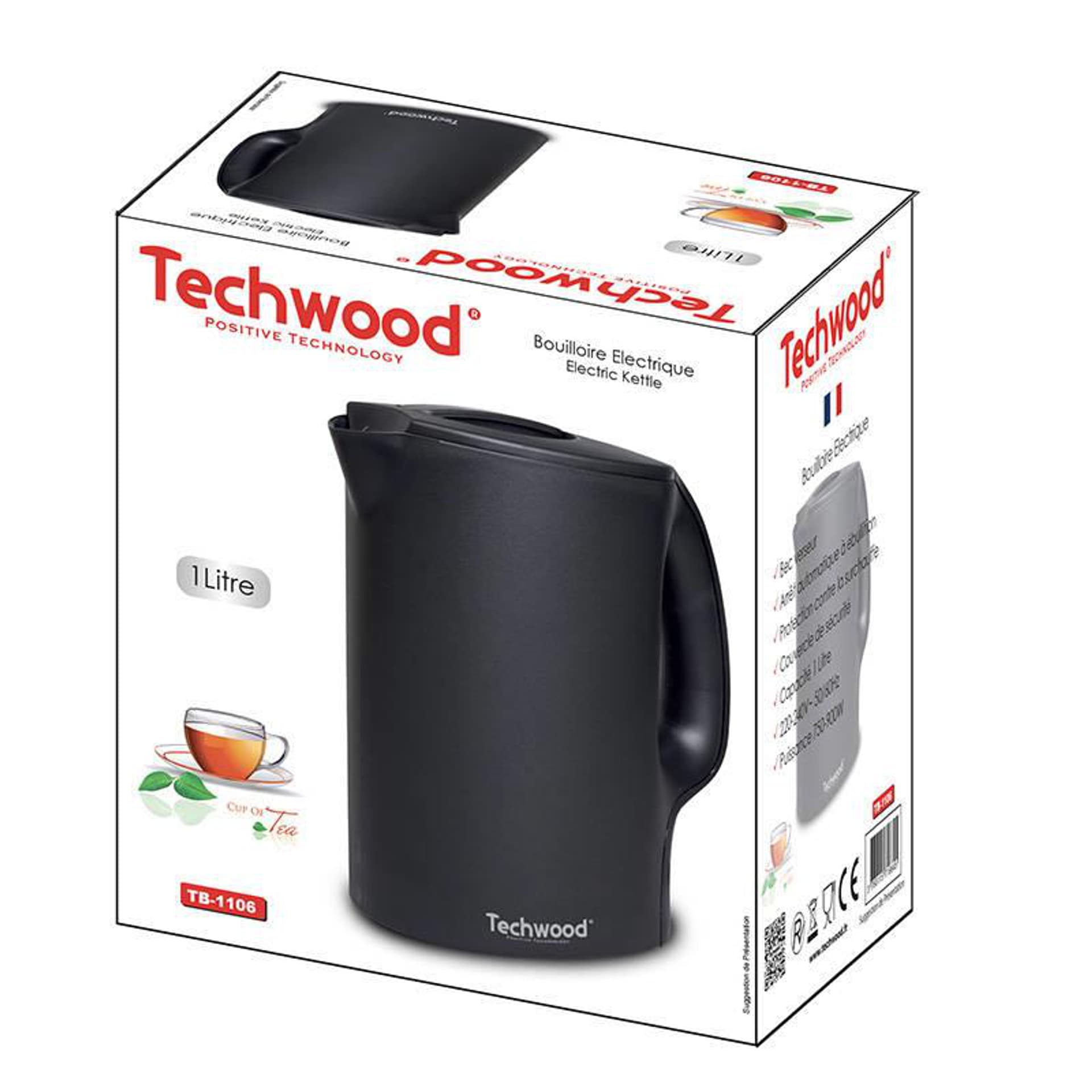 

Czajnik TECHWOOD Pojemność 1L Moc 750W Czarny