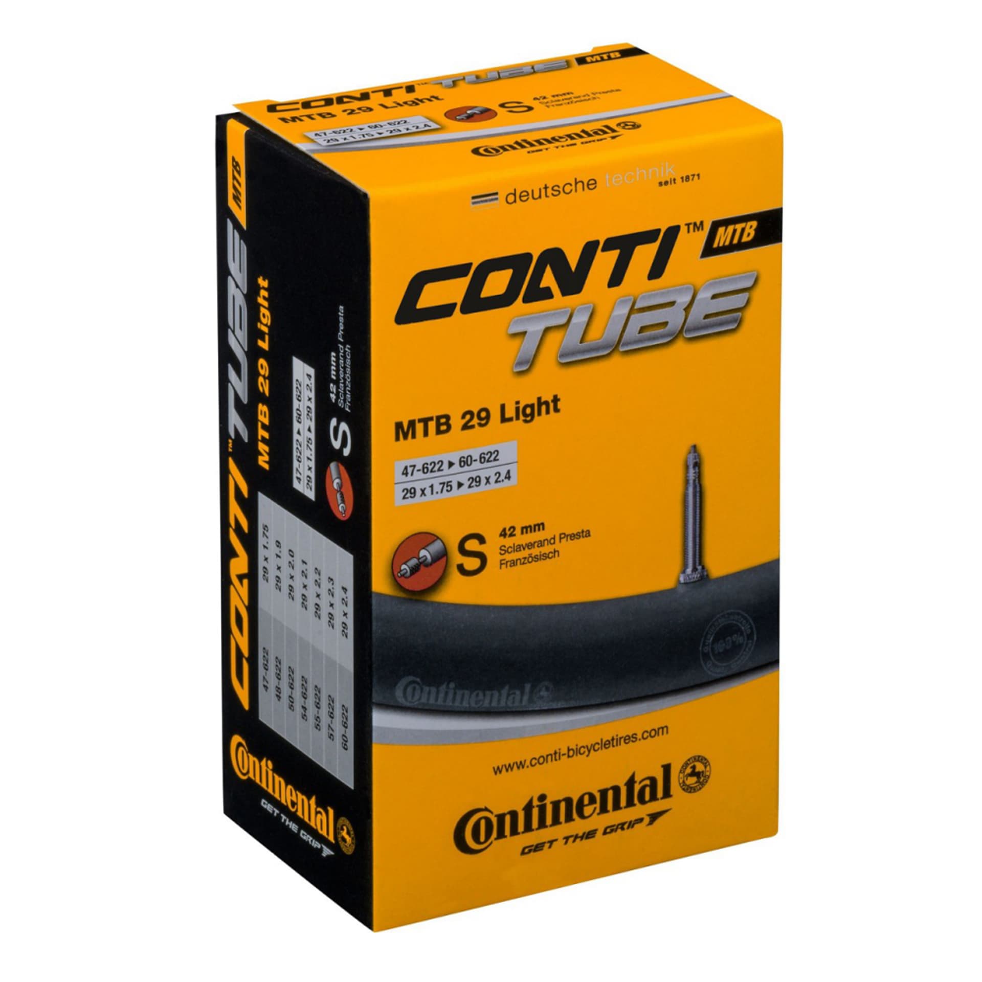 

Dętka rowerowa MTB Continental Light 29 1.75-2.5 presta S42mm