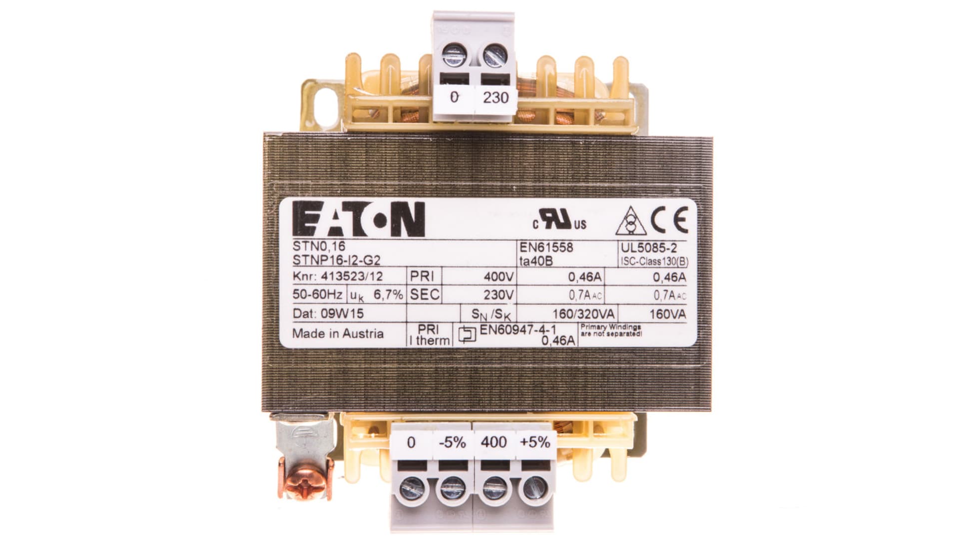 

Transformator 1-fazowy 160VA 400/230V STN0,16(400/230) 204948, 400/230) 20494