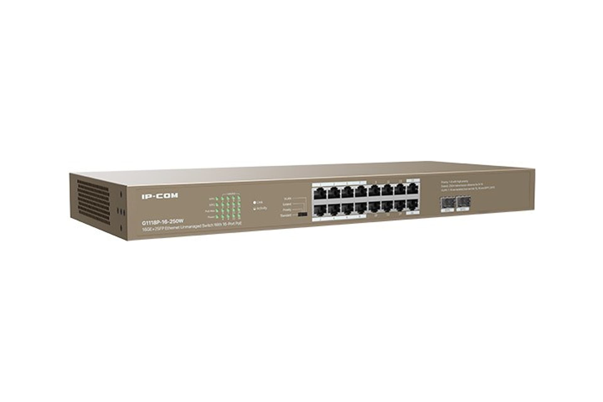 

IP-COM PRZEŁĄCZNIK SWITCH G1118P-16-250W