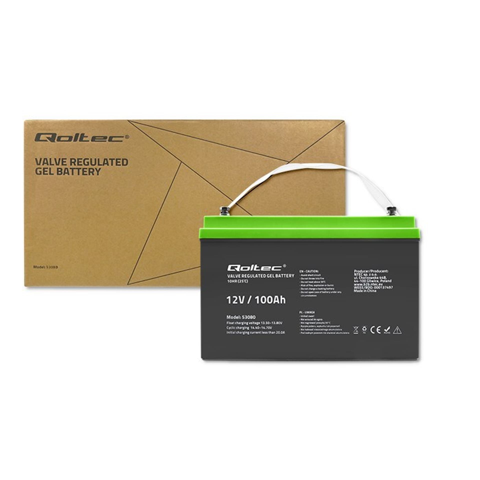 

QOLTEC AKUMULATOR ŻELOWY 12V | 100AH | GEL