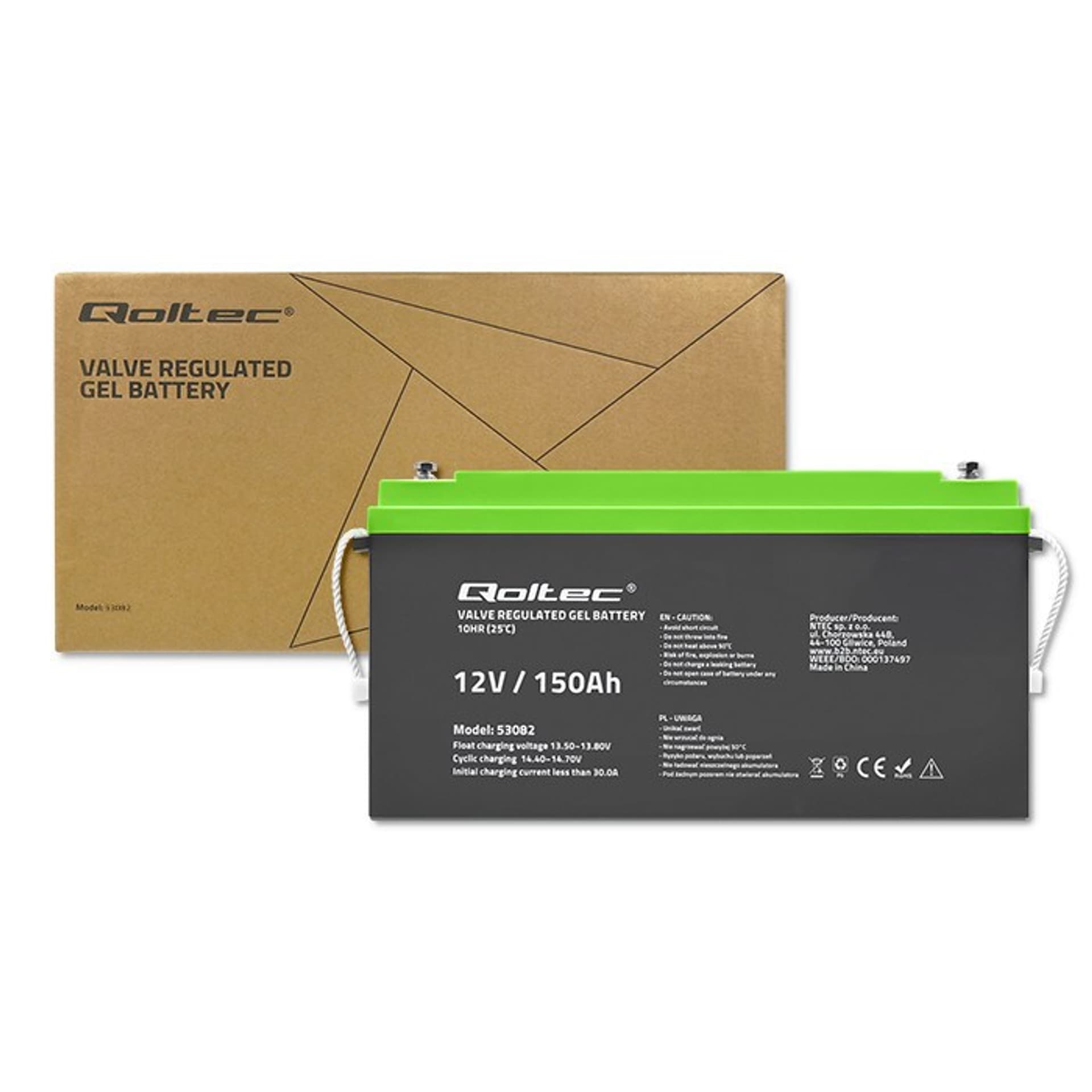 

QOLTEC AKUMULATOR ŻELOWY 12V | 150AH | GEL