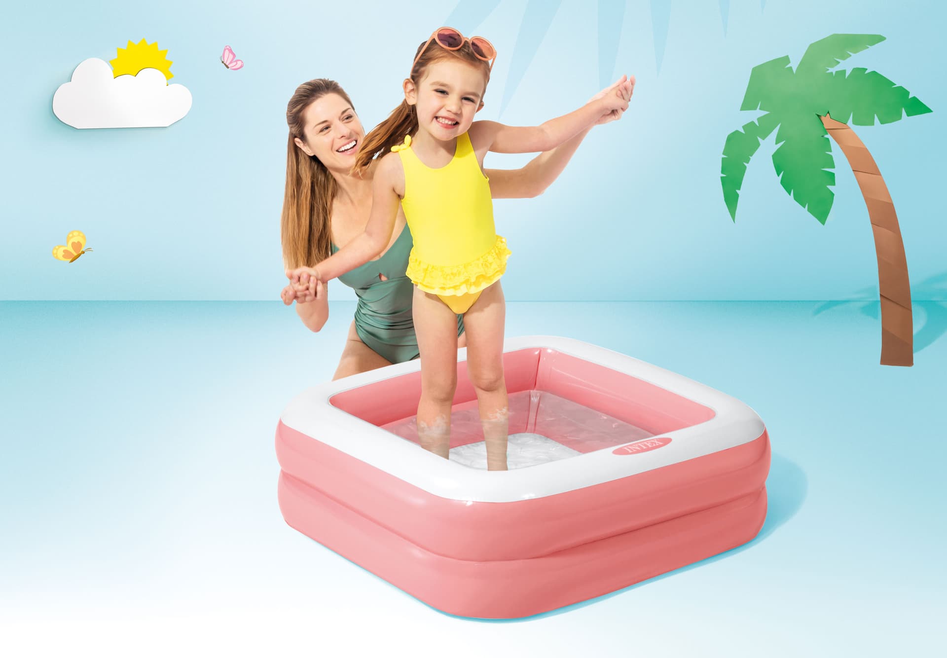 

Basen brodzik dla dzieci pompowany 57100 Jasny Róż - INTEX